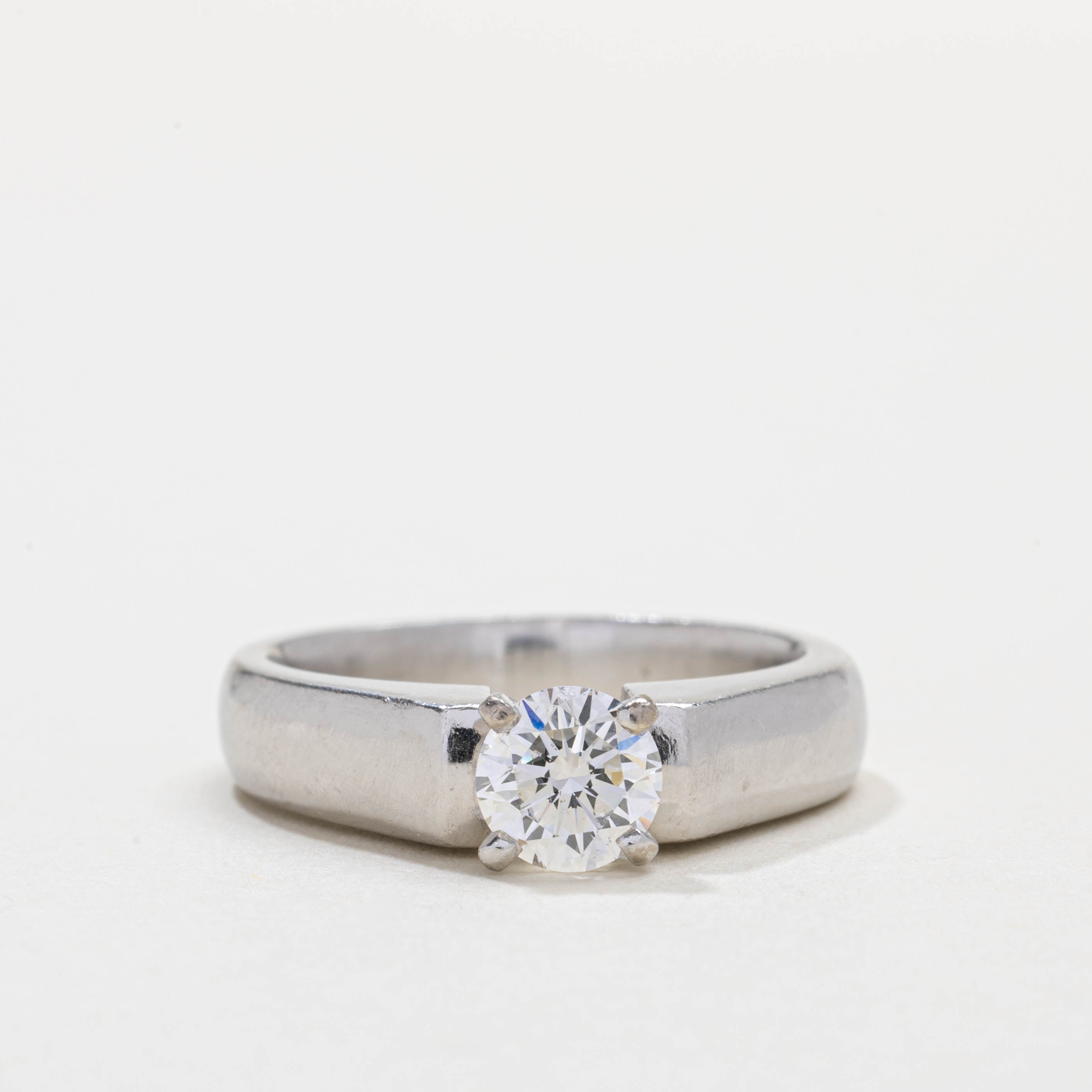 950 Platinum Solitaire Diamond Ring | 0.91ct SI2 G | SZ 8.0
