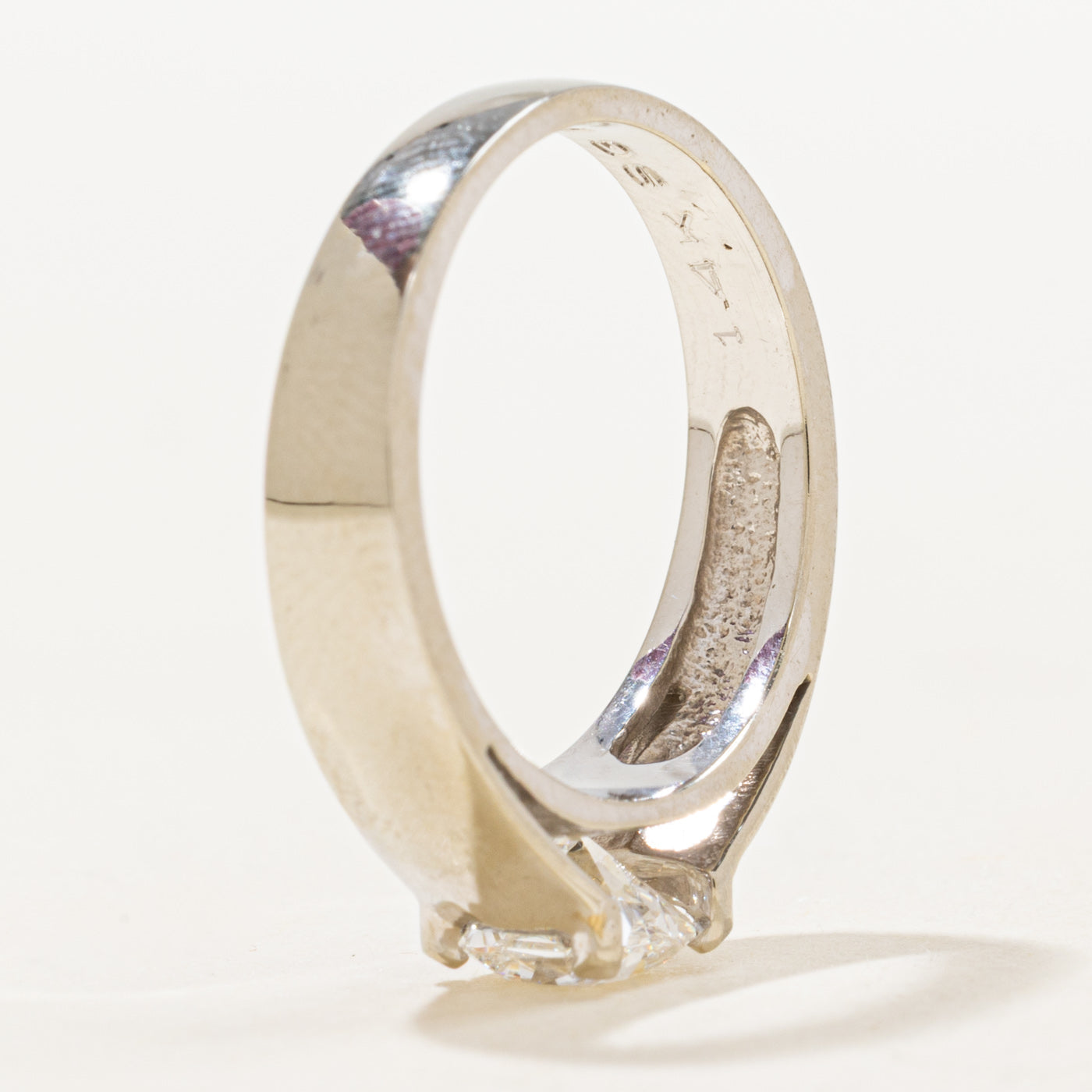 Bague de fiançailles en diamant taille radiant | 0,90 ct SI2/I1 F/G | Taille 6,5