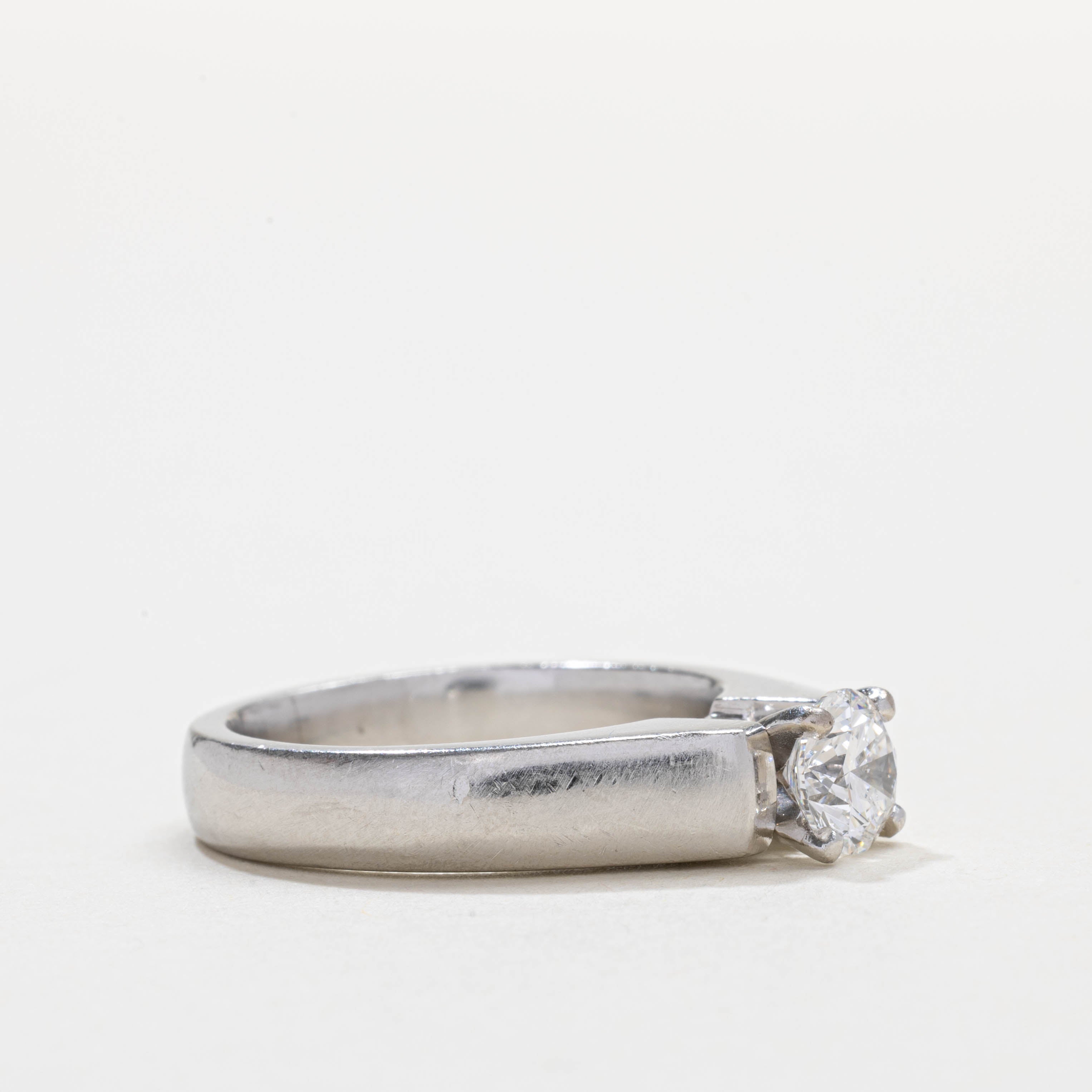 950 Platinum Solitaire Diamond Ring | 0.91ct SI2 G | SZ 8.0