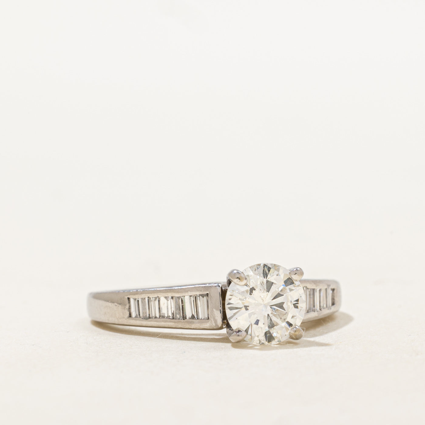 Platinum Diamond Engagement Ring | 1.07 I1 H/I, 0.33ctw | SZ 6.5