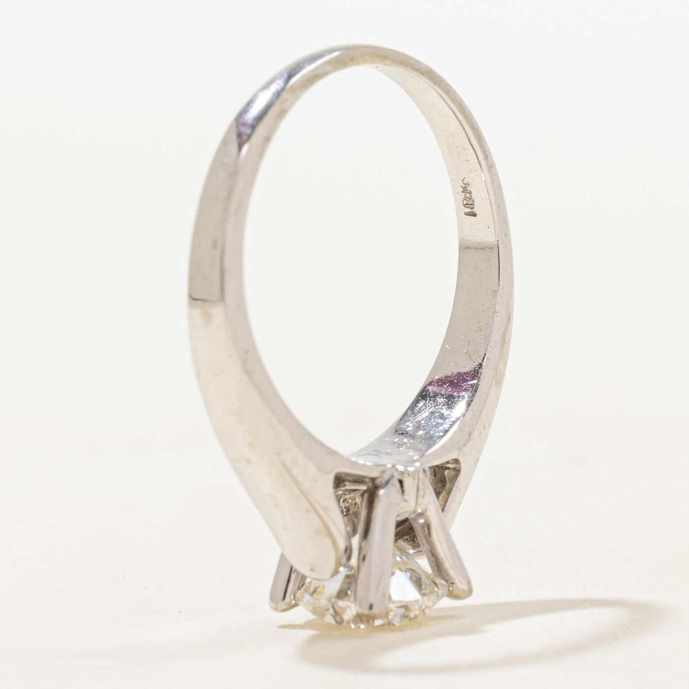 Solitaire Cathedral Diamond Engagement Ring | 1.01ct SI1 F | SZ 5.5