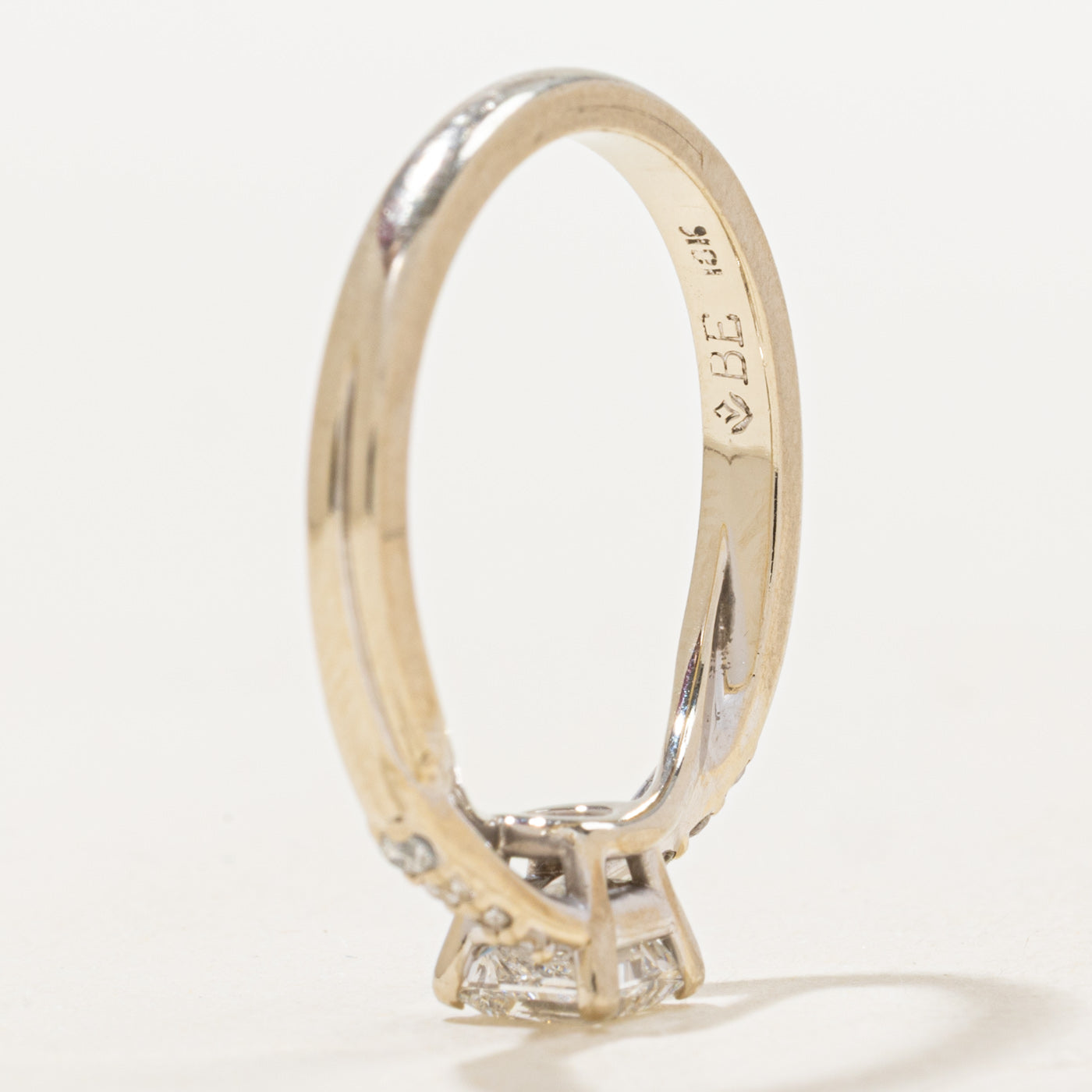 GIA Princess Cut Bypass Diamond Engagement Ring | .67ctw | SZ 6.25