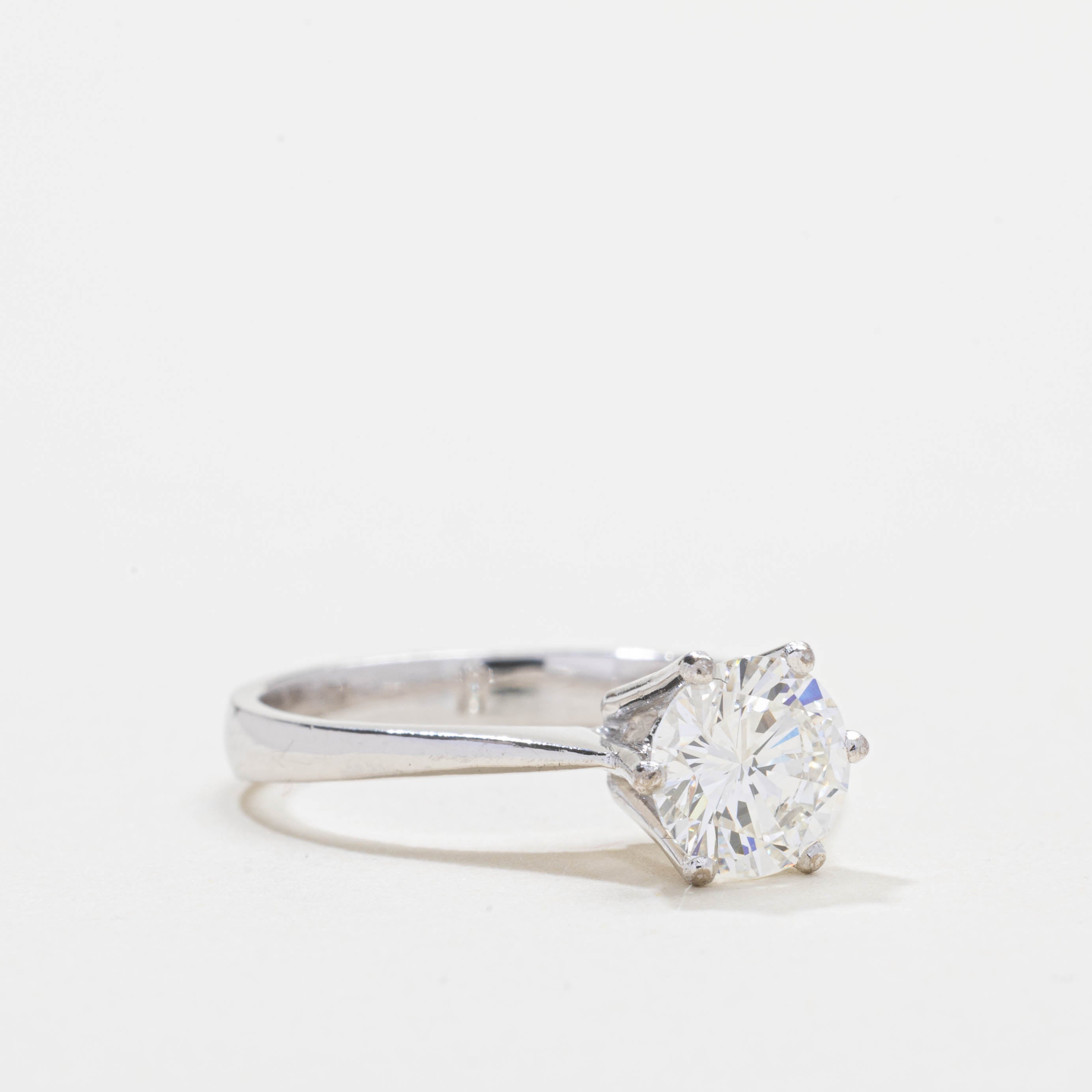 18K Solitaire Six Prong Diamond Ring | 1.0ct VS1 H | SZ 5.0