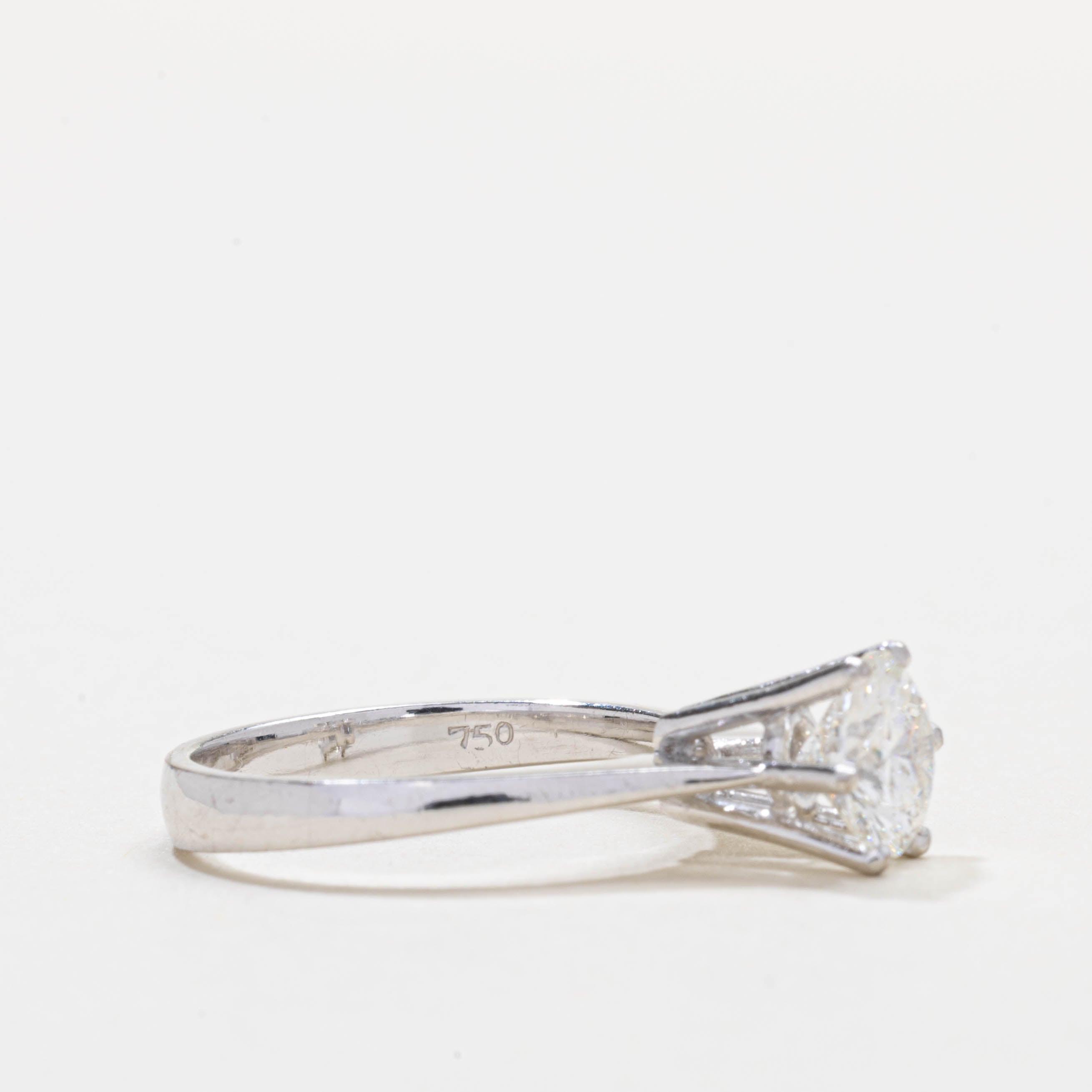 18K Solitaire Six Prong Diamond Ring | 1.0ct VS1 H | SZ 5.0