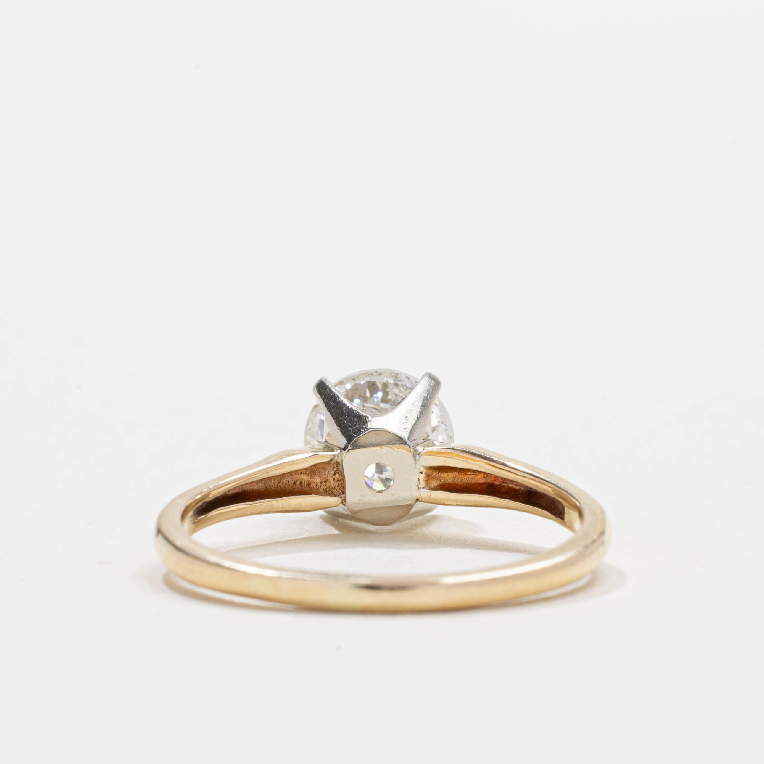 Bague solitaire en or 18 carats avec diamant | 1,30 ct I1 I | Taille 8,0