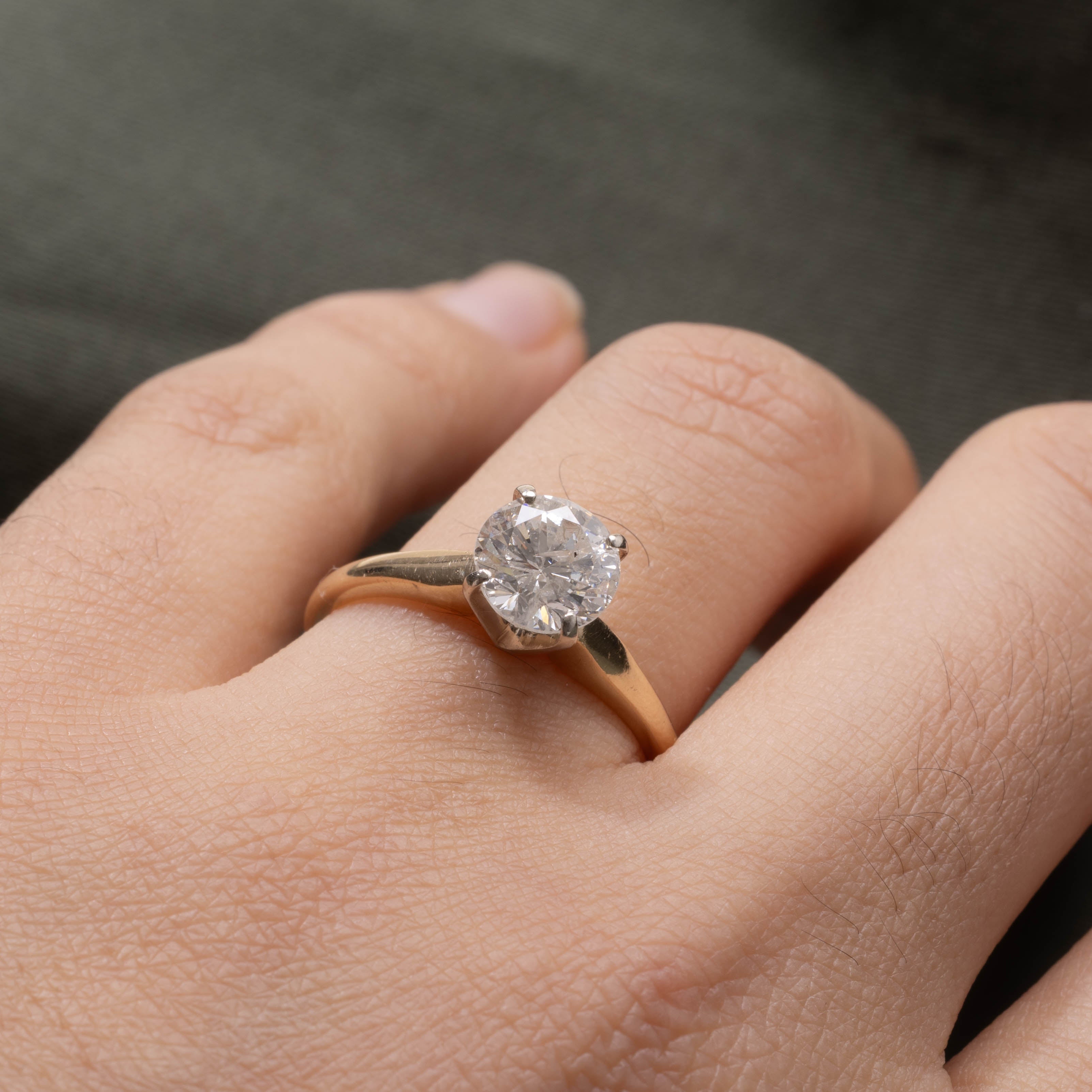 18K Solitaire Diamond Ring | 1.30ct I1 I | SZ 8.0