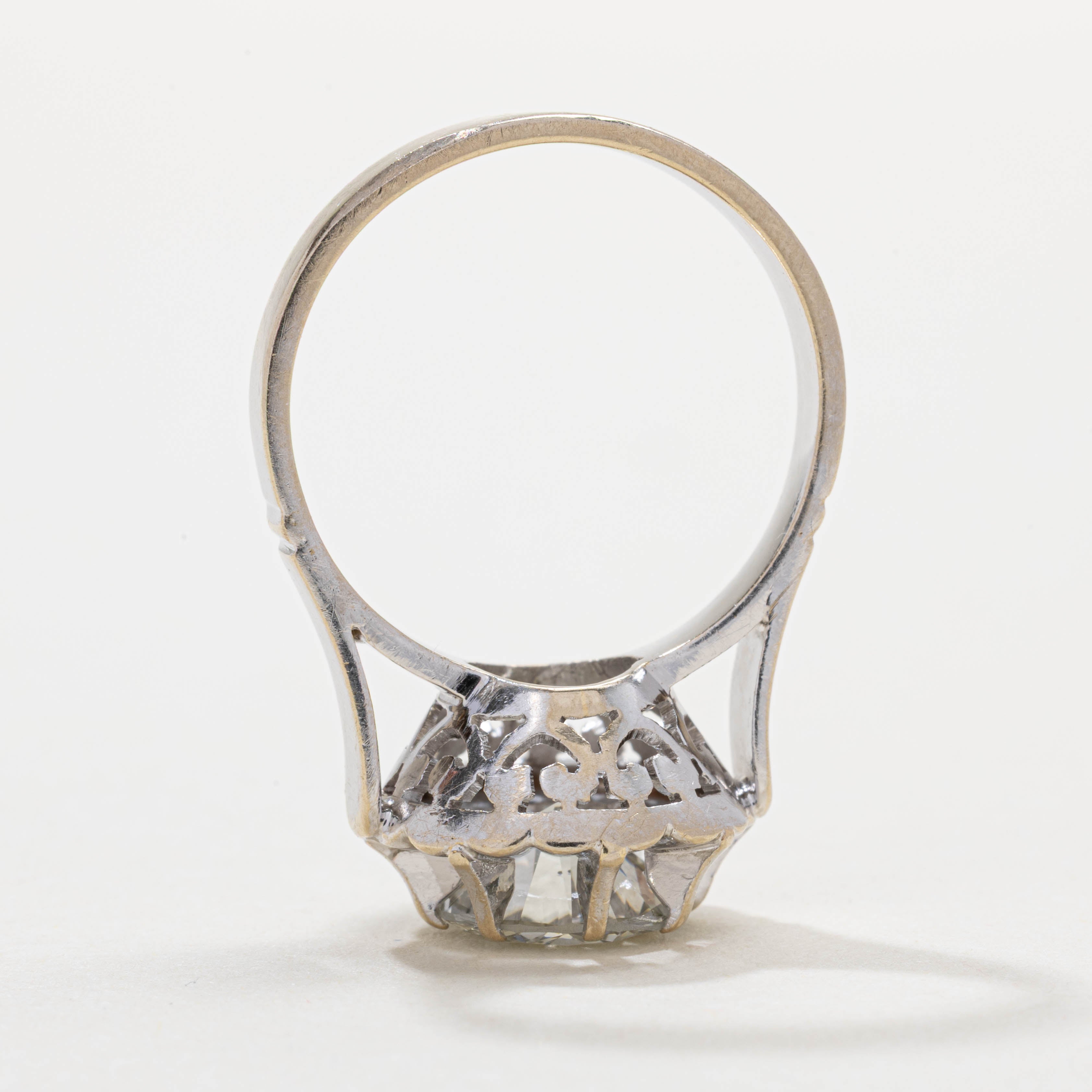 Bague solitaire texturée en or 18 carats sertie d'un diamant texturé | 2,0 ct I2 J | Taille 7,25