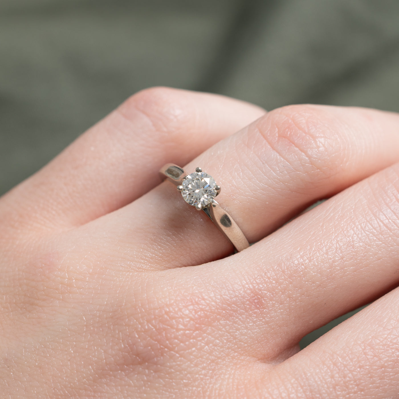 Solitaire Diamond Engagement Ring | 0.59ct SI1/SI2 H/I | SZ 5