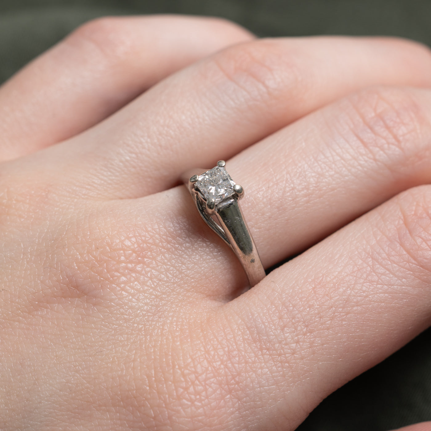 IGI Princess Cut Diamond Ring | 0.80ct I1 E/F | SZ 9.25