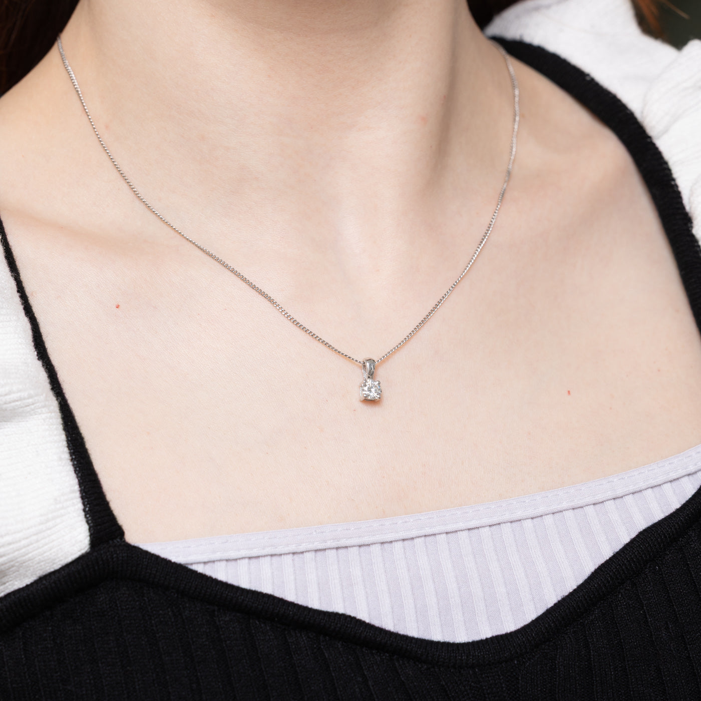 Solitaire Diamond Pendant | 0.58ct SI2/I1 H/I