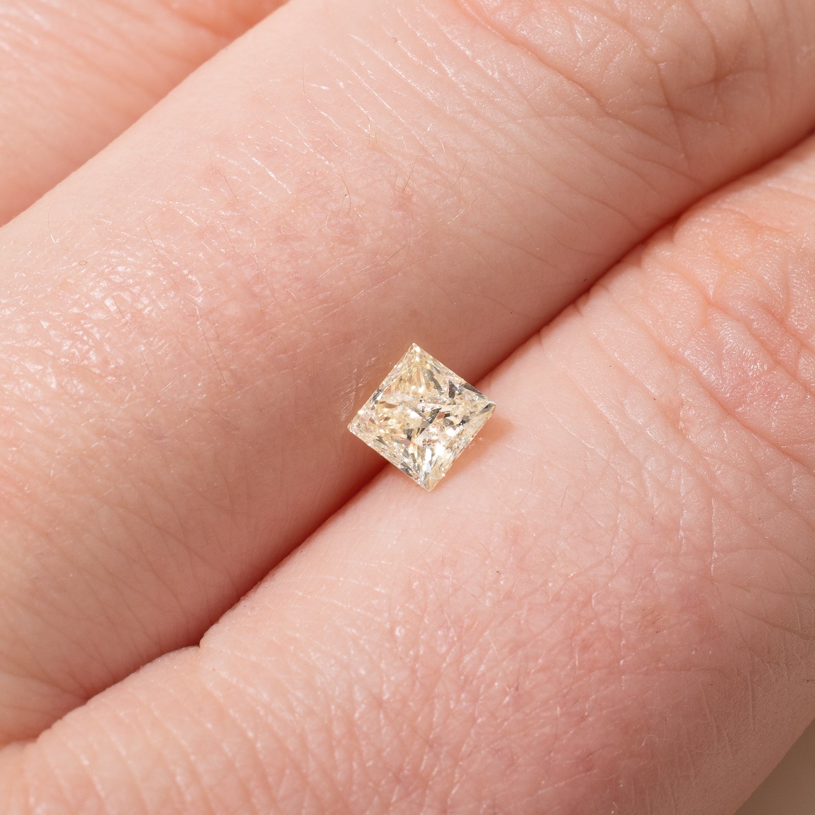 Princess Cut Loose Faint Yellow Diamond | 0.59ct I2/I3 Faint Yellow |