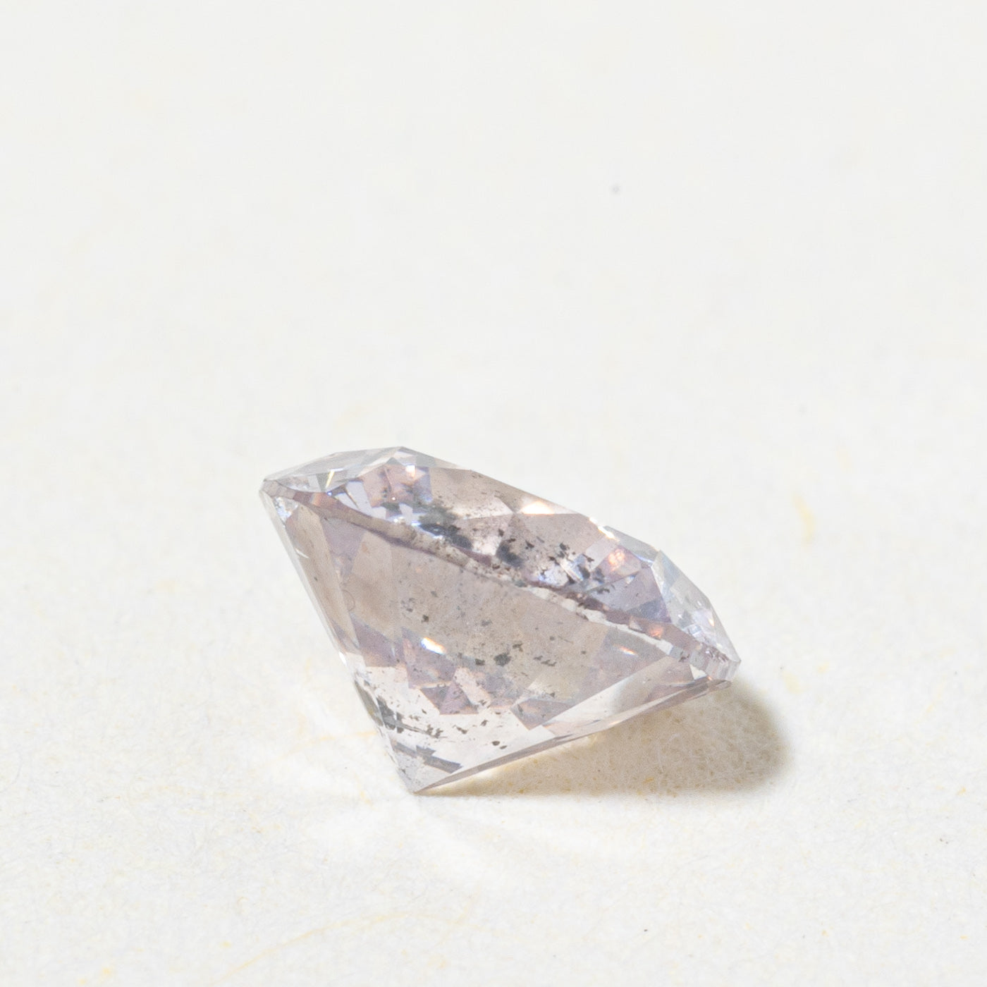 Round Brilliant Cut Light Brown Purple Loose Diamond | 0.48ct I1 Brown |