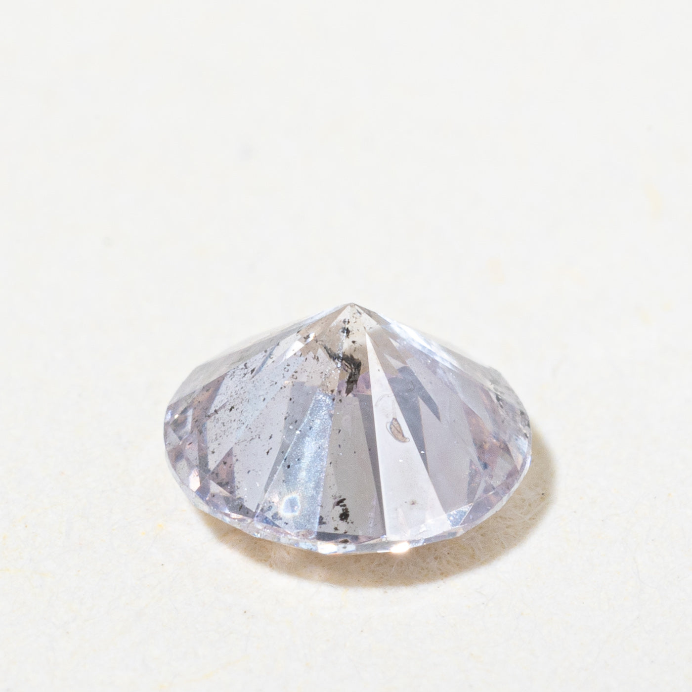 Round Brilliant Cut Light Brown Purple Loose Diamond | 0.48ct I1 Brown |
