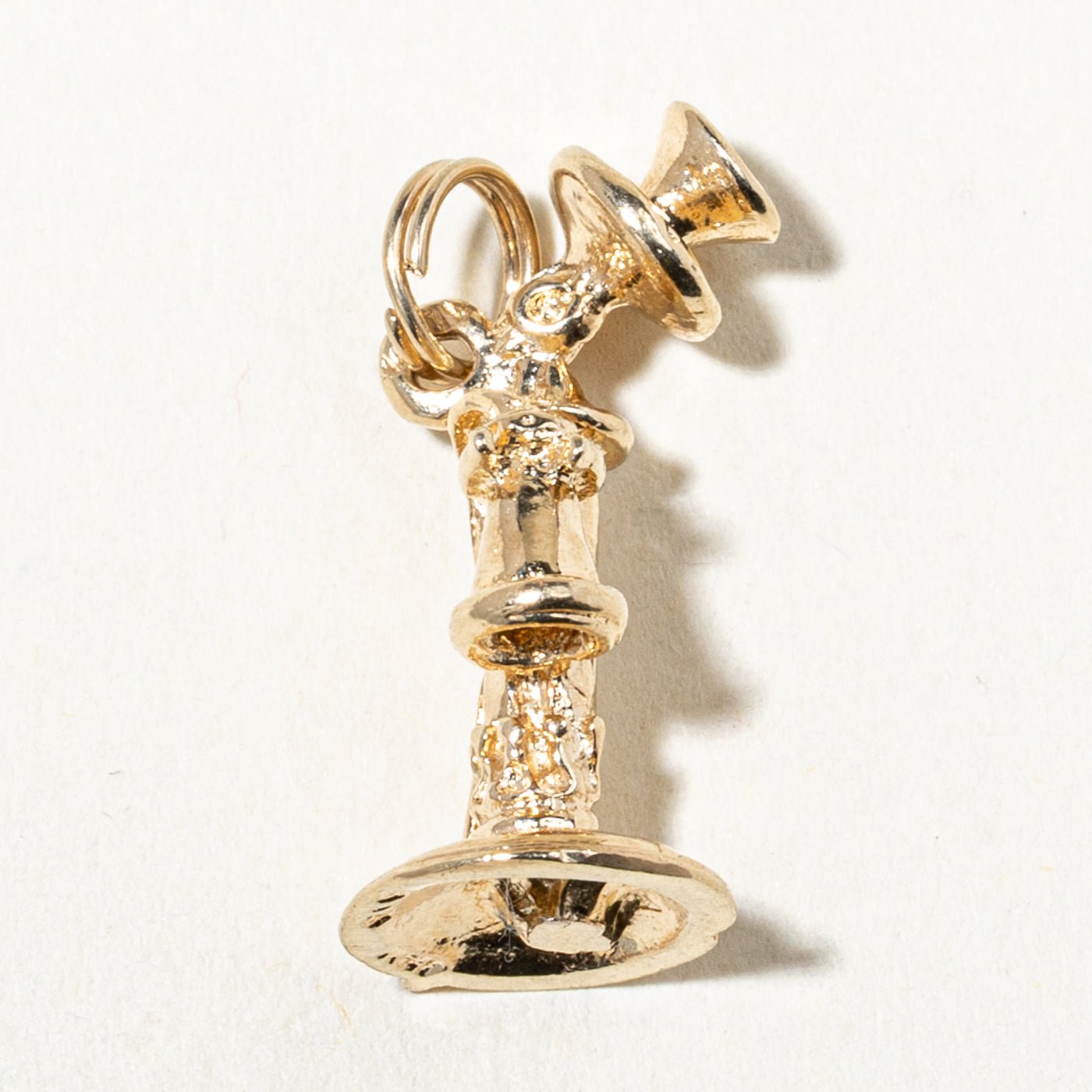10k Yellow Gold Candlestick Telephone Charm