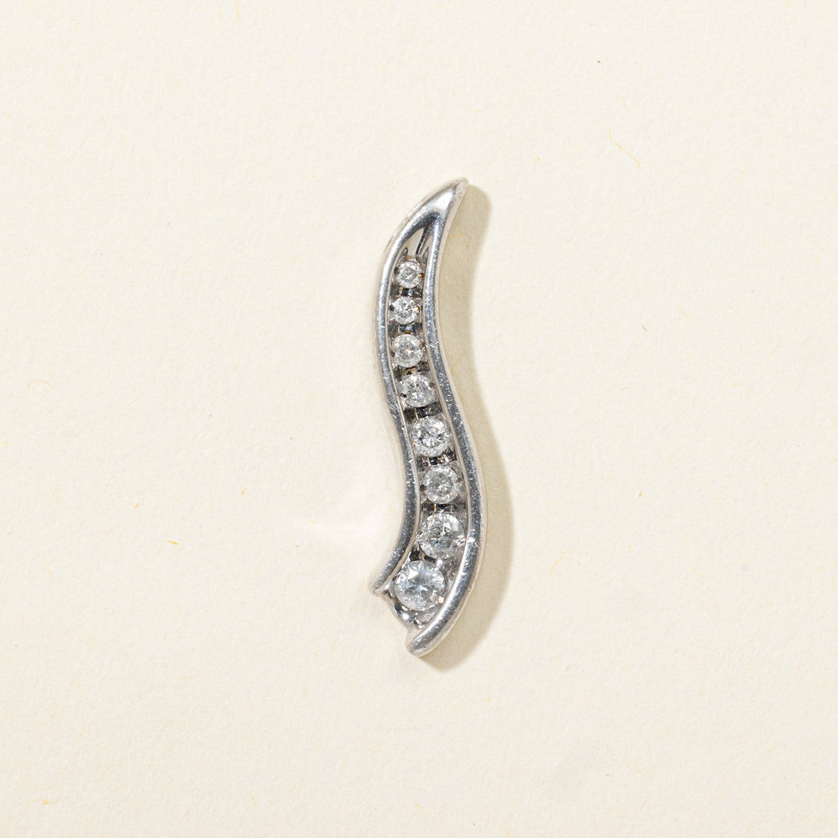 Sterling Silver Channel Set Diamond Journey Pendant | 0.22ctw