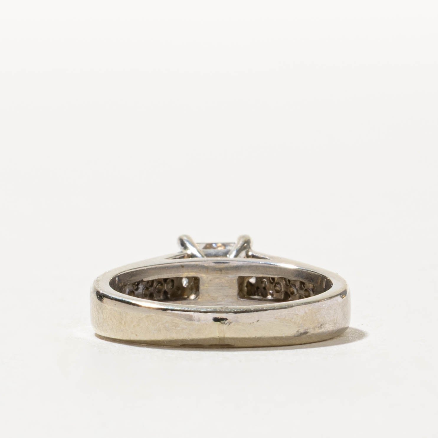 14k Princess Cut Diamond Chunky Cathedral Ring | 0.65ctw | SZ 4.5