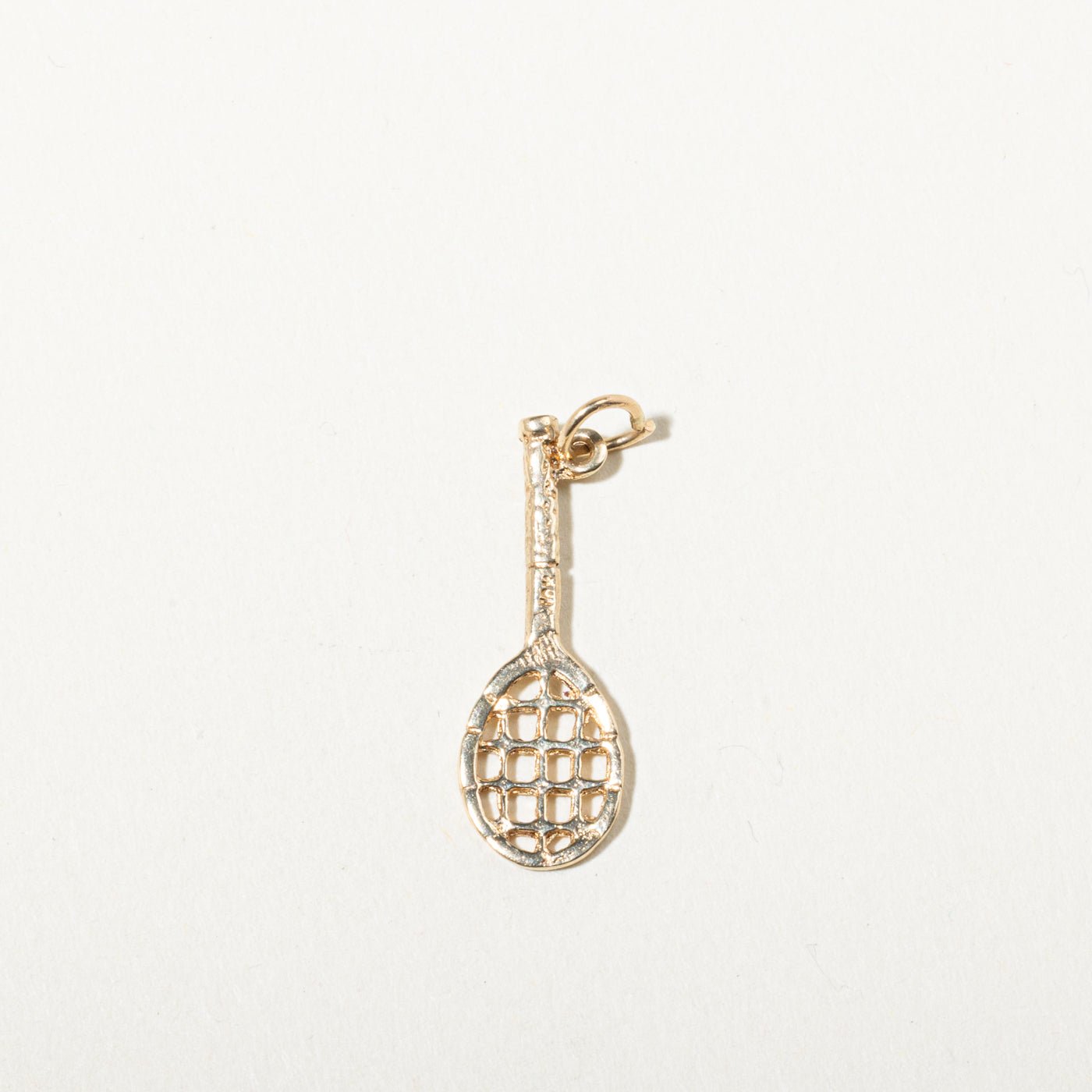 10k Yellow Gold Tennis Racket Charm