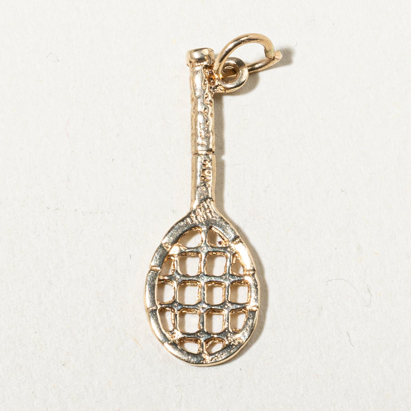 10k Yellow Gold Tennis Racket Charm