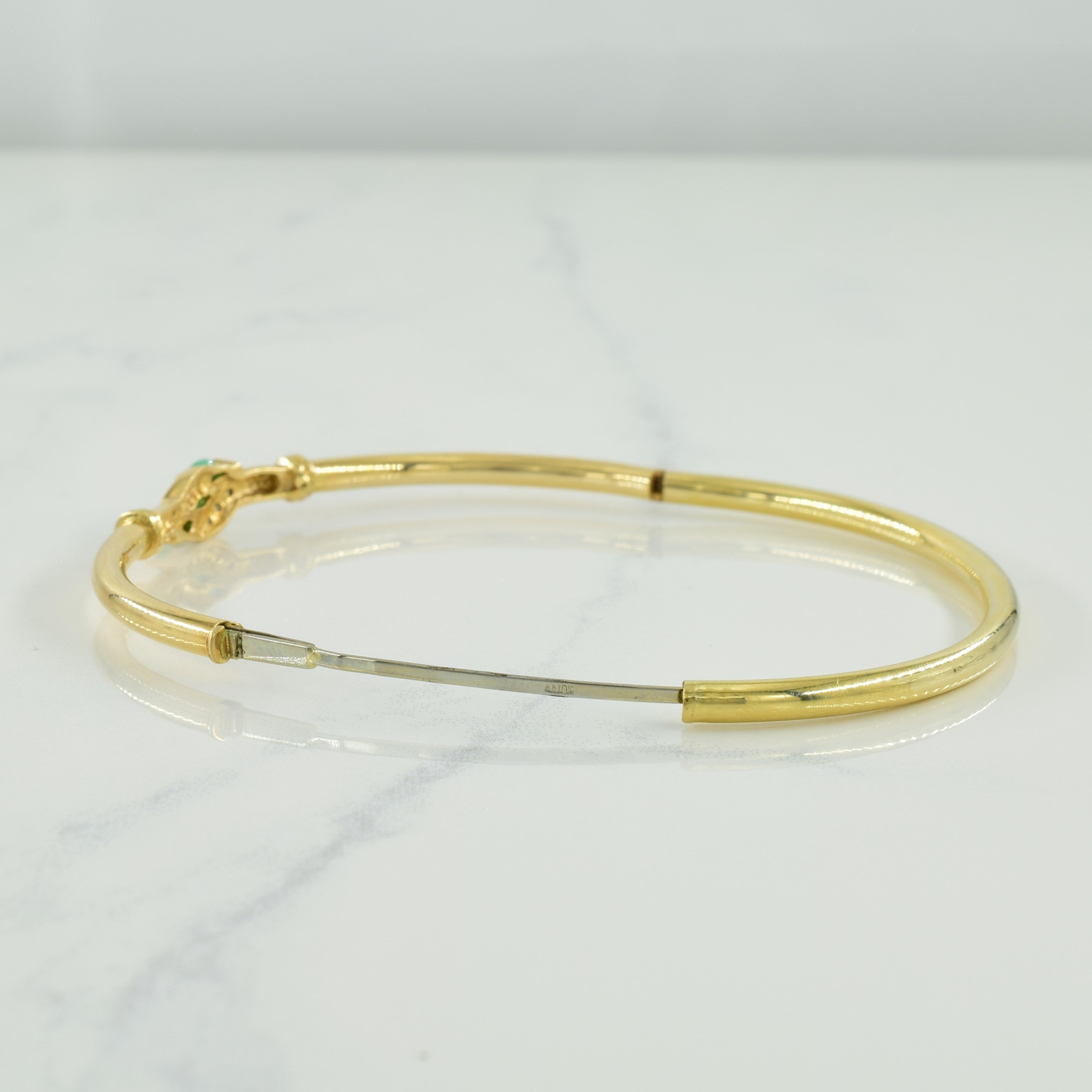 Emerald & Diamond Bangle | 0.21ctw, 0.03ctw | 7.5" |