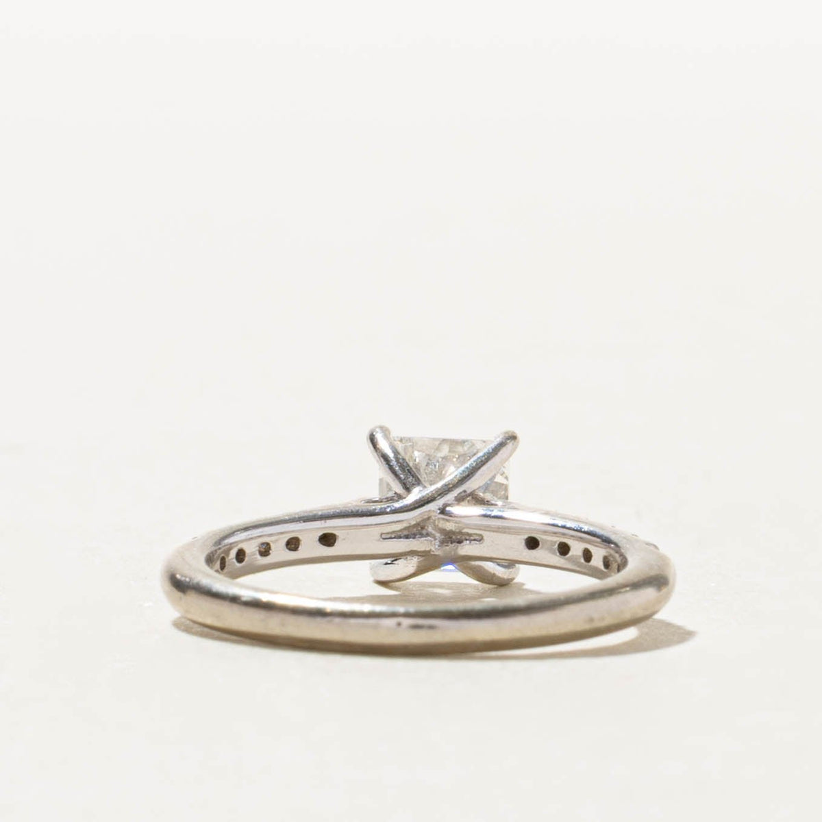 14k Princess Cut Diamond with Accents Engagement Ring | 0.93ctw | SZ 4