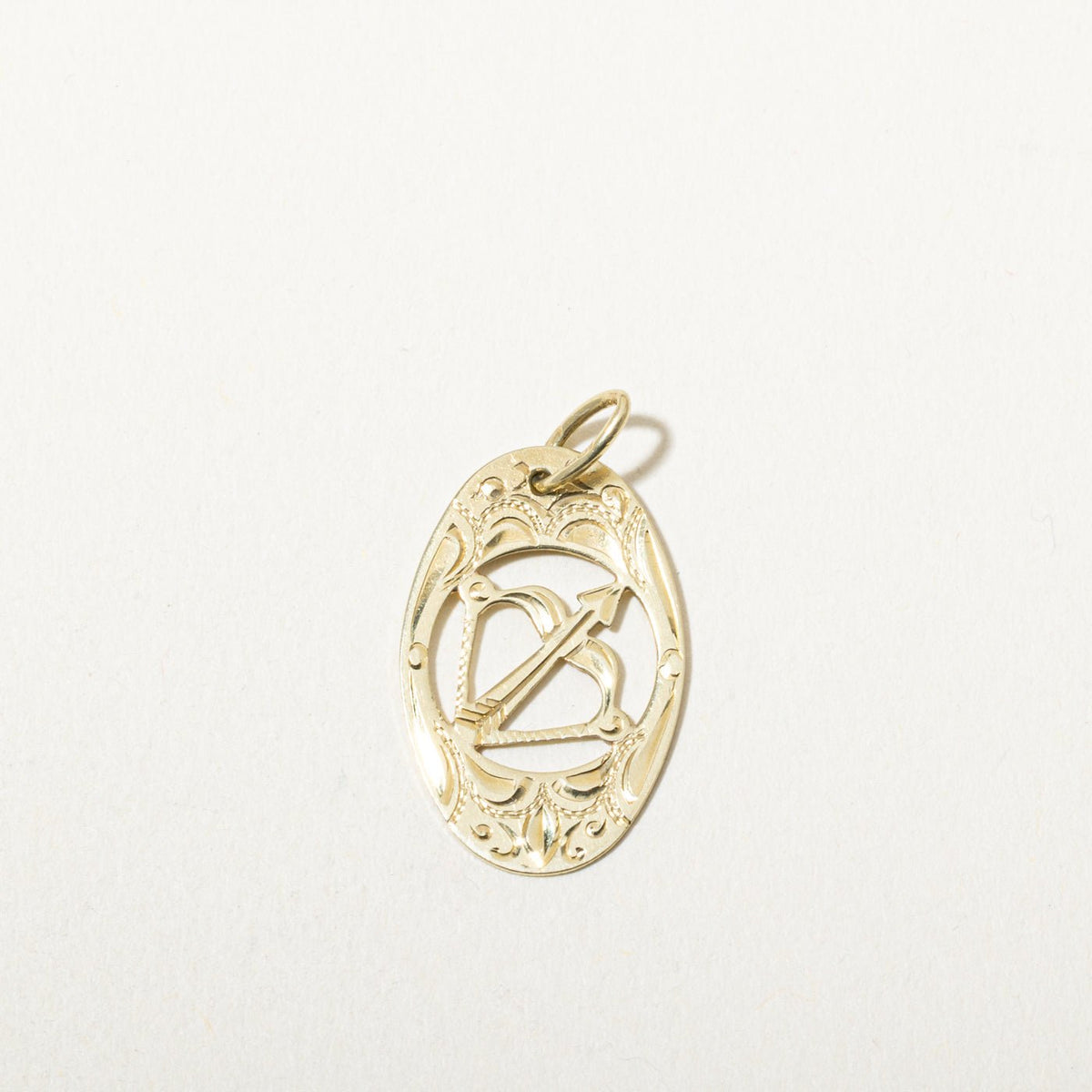 14k Yellow Gold Openwork Sagittarius Zodiac Pendant