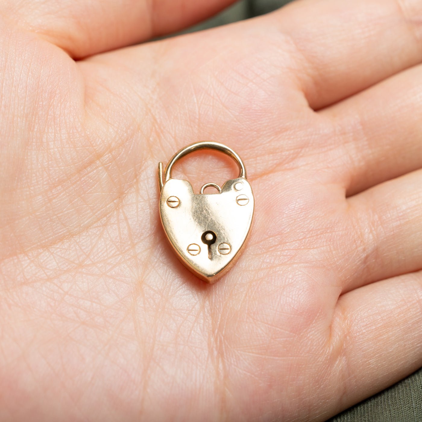 9k Yellow Gold Padlock Charm