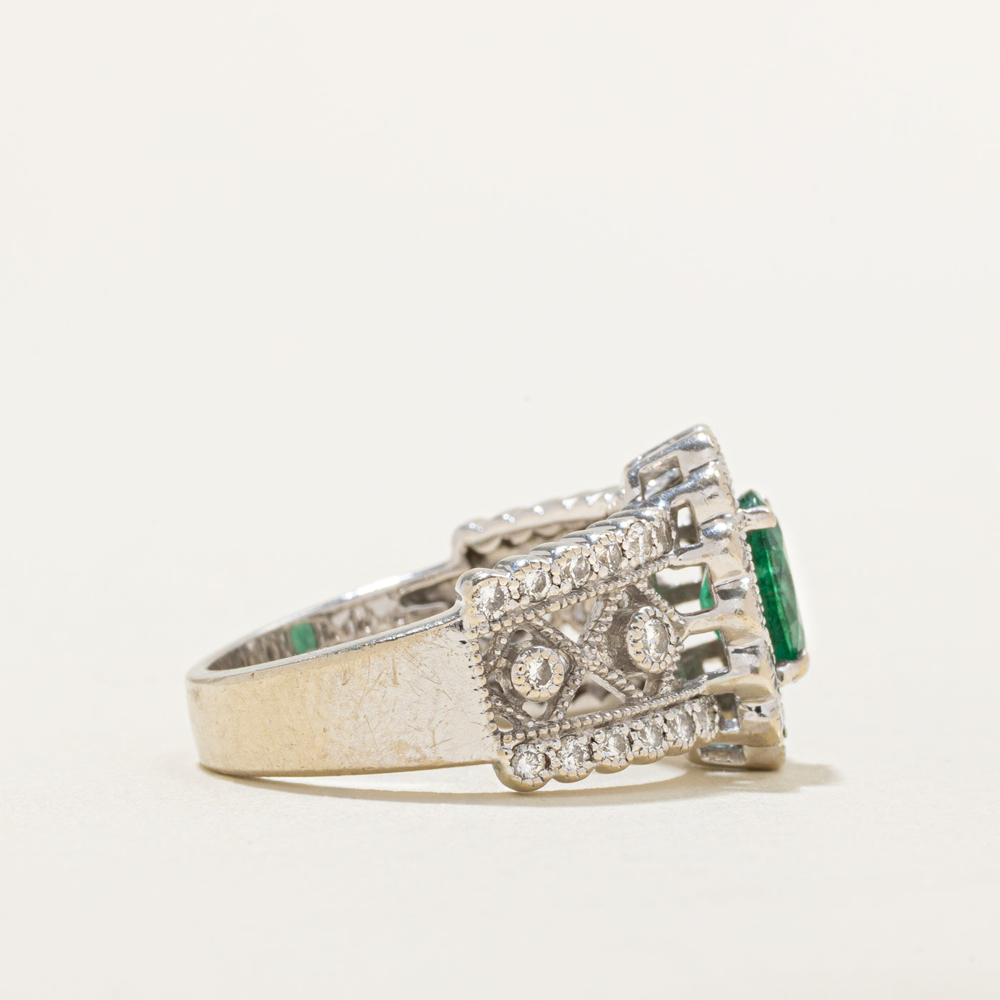 Effy' Emerald & Diamond Ring | 1.00ct, 0.60ct | SZ 7 |