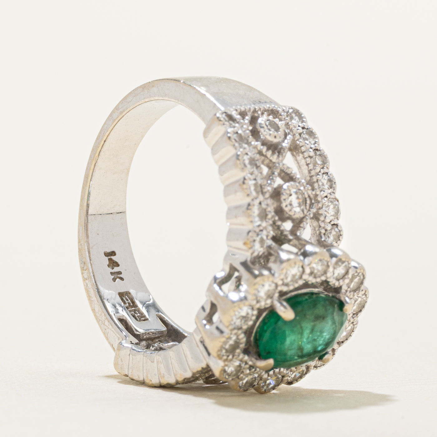 Effy' Emerald & Diamond Ring | 1.00ct, 0.60ct | SZ 7 |