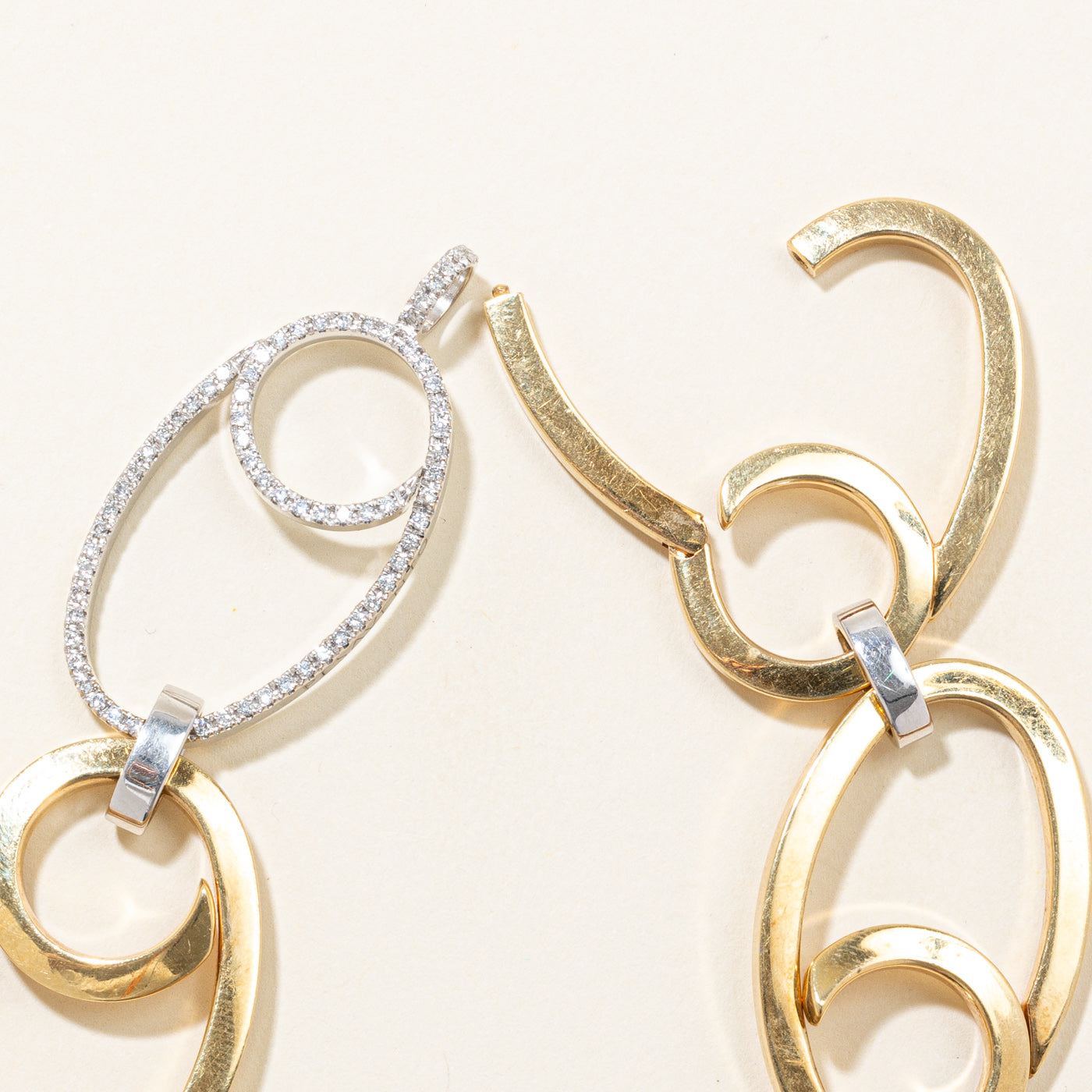 Large Link Diamond Closure Bracelet | 0.50ctw | 8.5" |