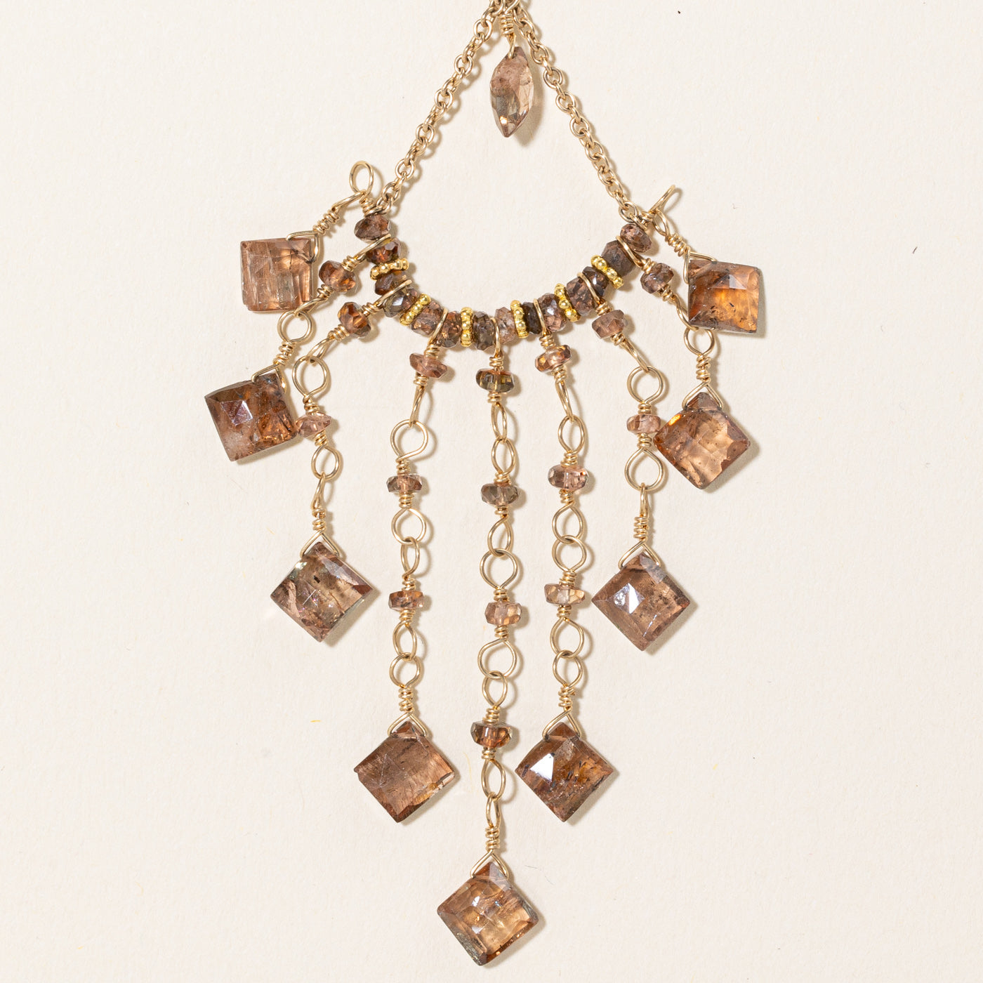 Vintage Smokey Quartz Bead Necklace | 20.00ct | 16" |