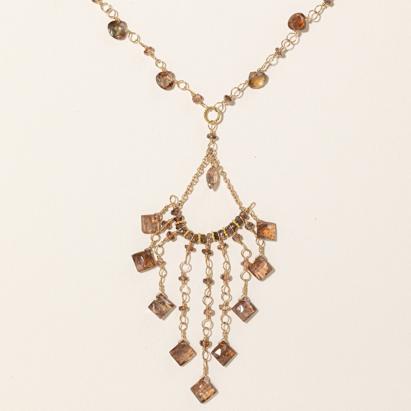 Vintage Smokey Quartz Bead Necklace | 20.00ct | 16" |