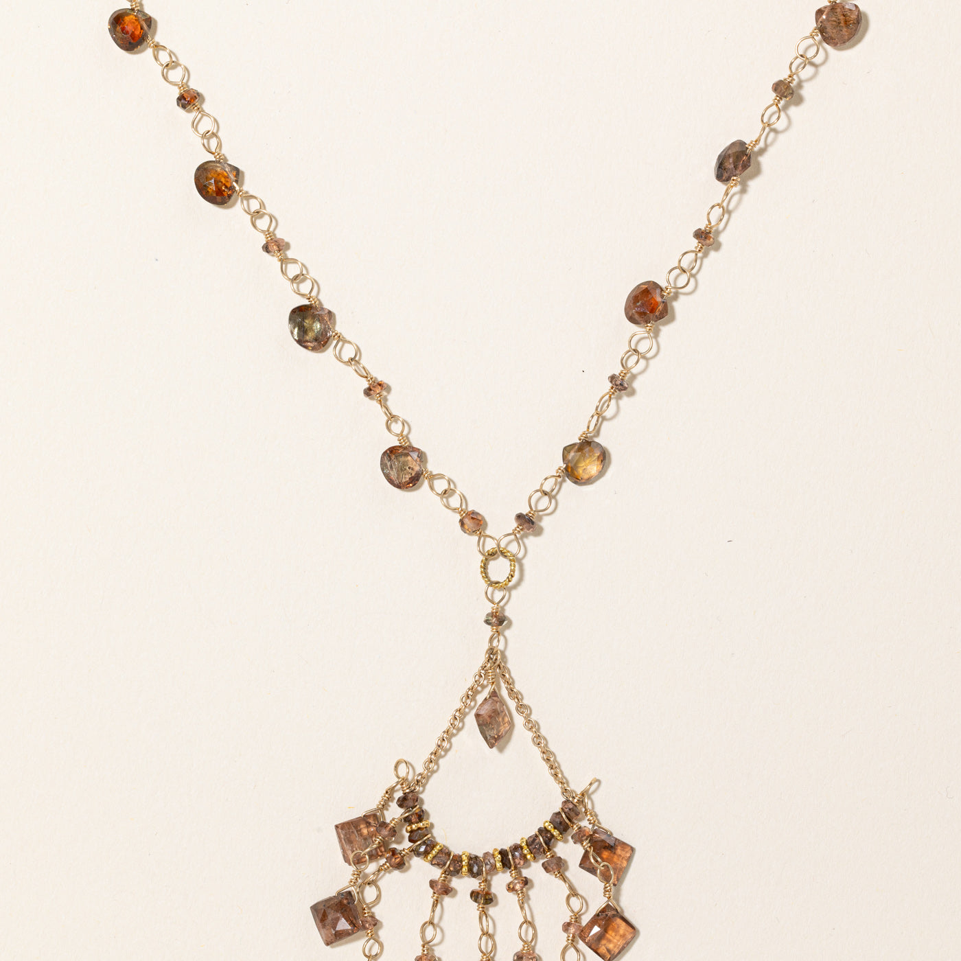 Vintage Smokey Quartz Bead Necklace | 20.00ct | 16" |