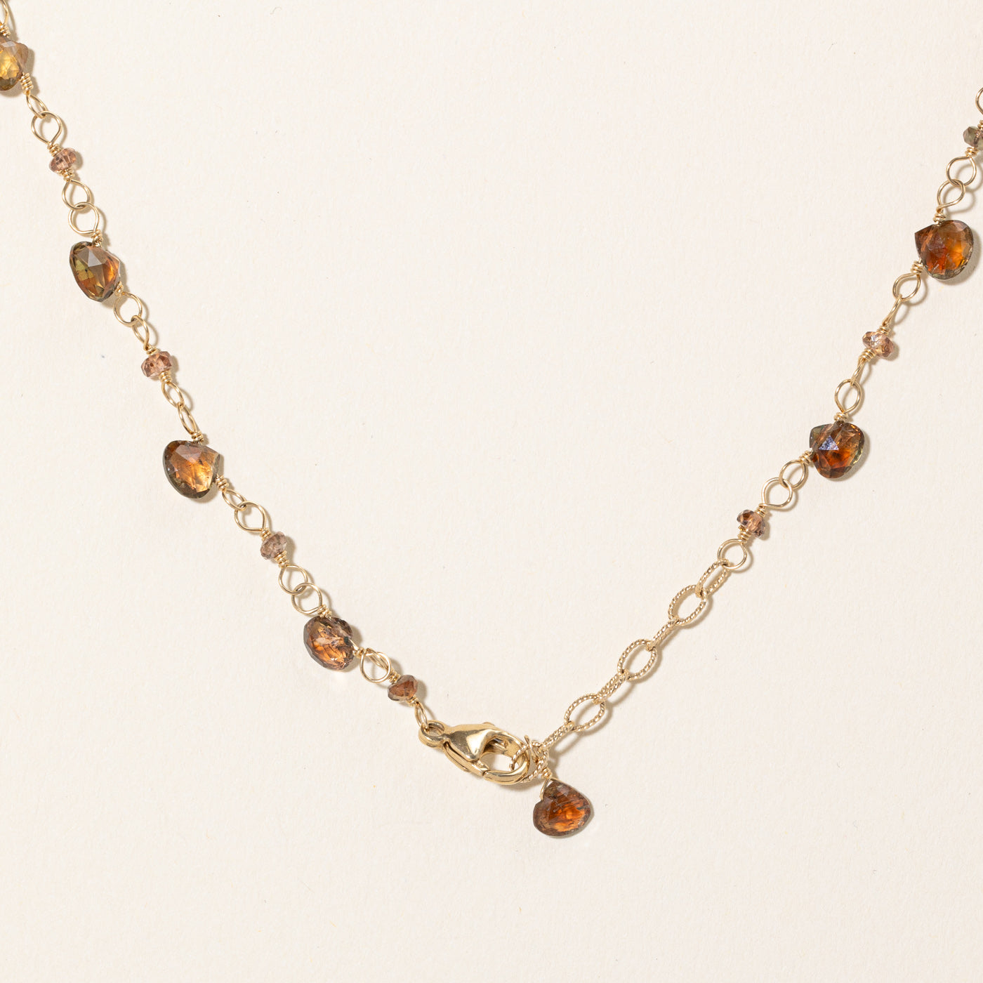 Vintage Smokey Quartz Bead Necklace | 20.00ct | 16" |