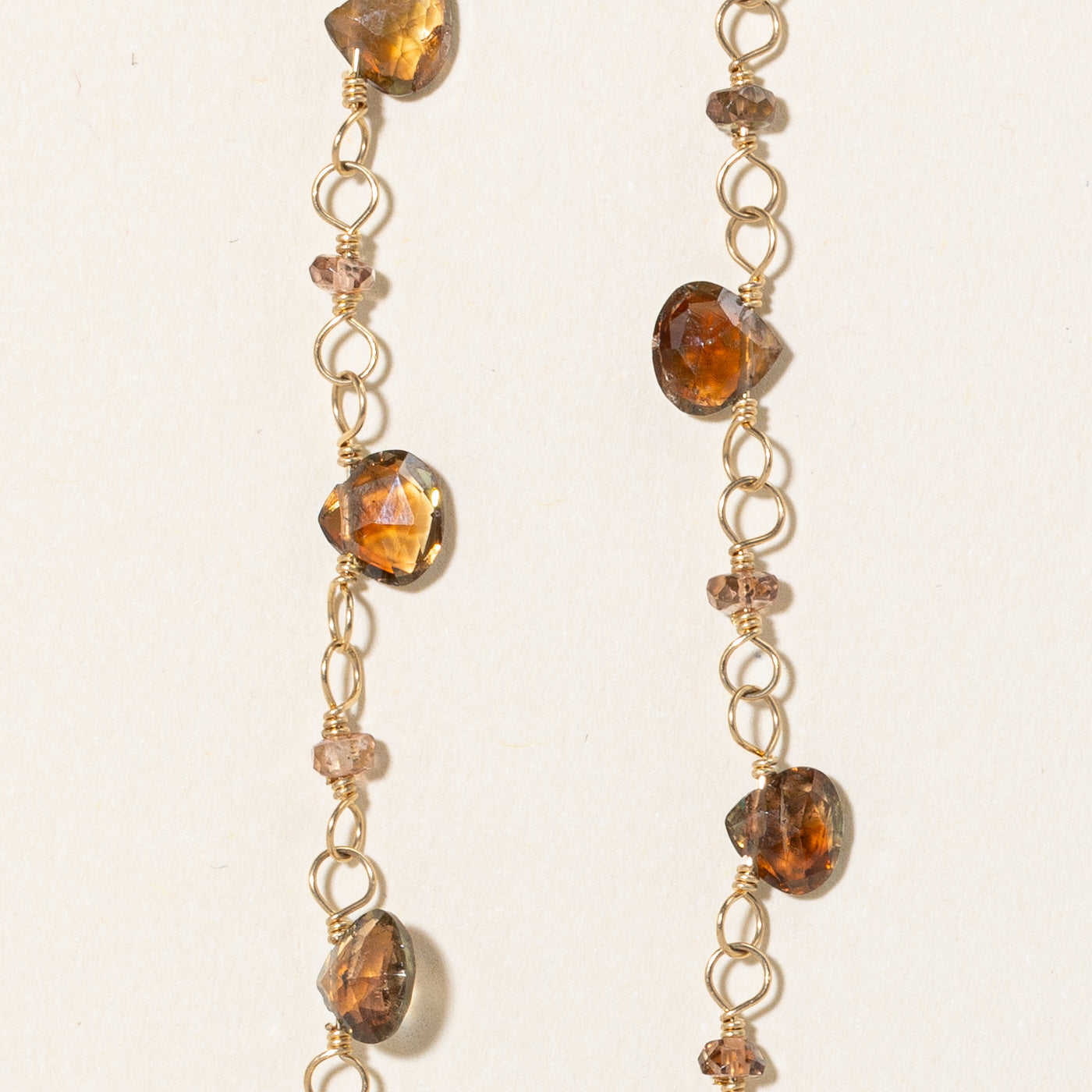 Vintage Smokey Quartz Bead Necklace | 20.00ct | 16" |