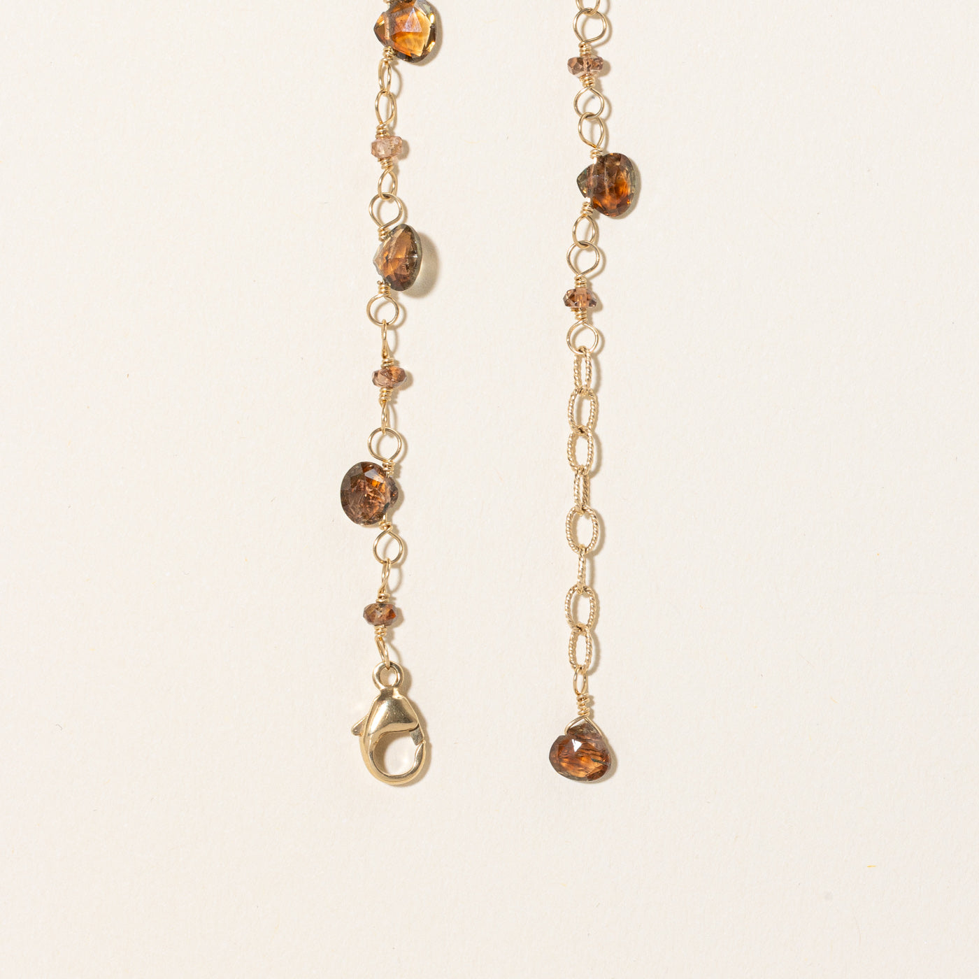 Vintage Smokey Quartz Bead Necklace | 20.00ct | 16" |