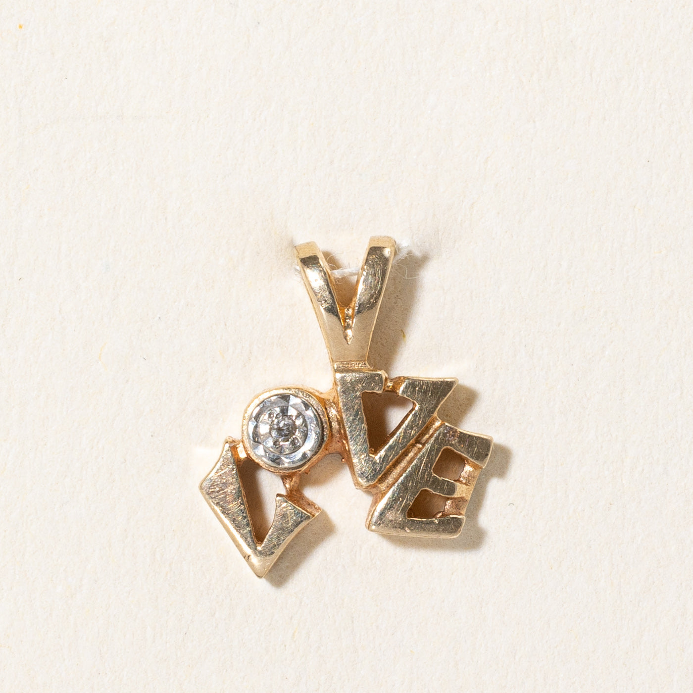 Diamond 'Love' Pendant | 0.01ct |