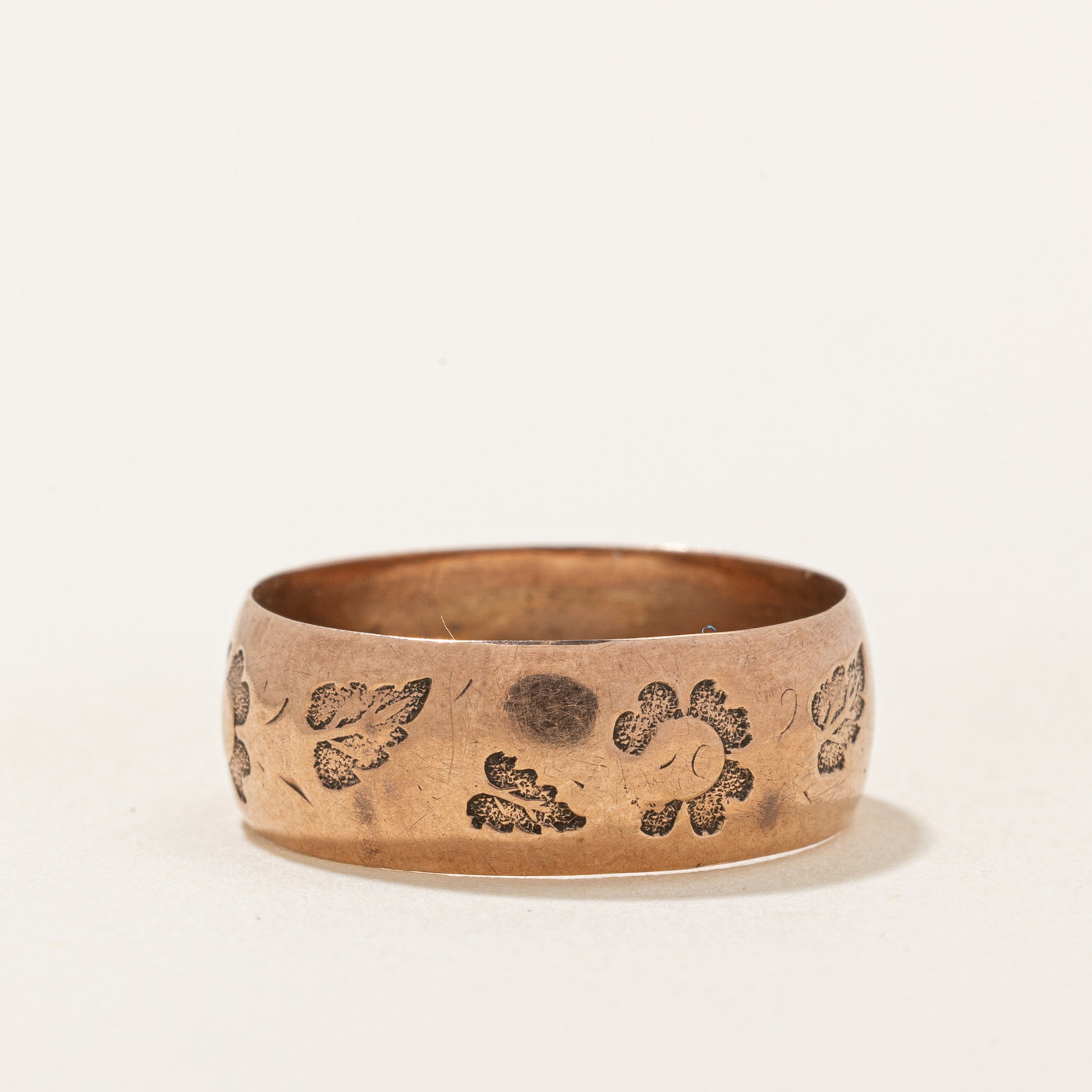 10k Yellow Gold Flower & Leaf Ring | SZ 7.75 |