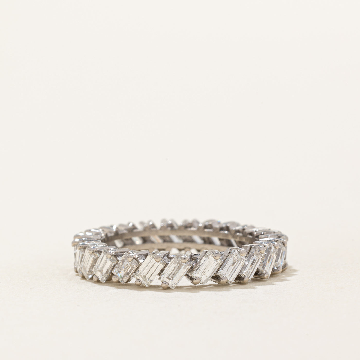 Baguette Cut Diamond Eternity Ring | 2.50ctw SI1/2 I/J | SZ 6.25 |
