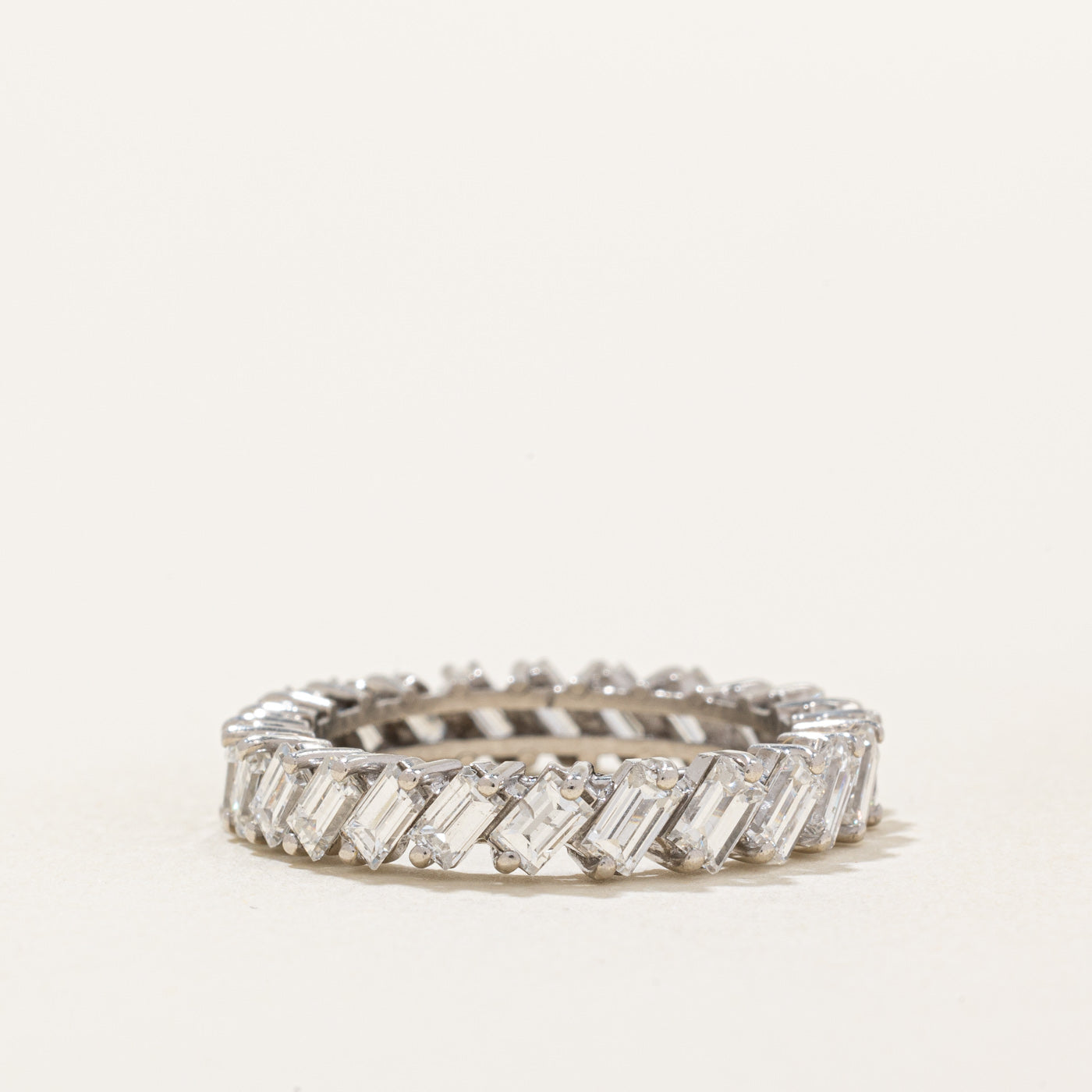 Baguette Cut Diamond Eternity Ring | 2.50ctw SI1/2 I/J | SZ 6.25 |