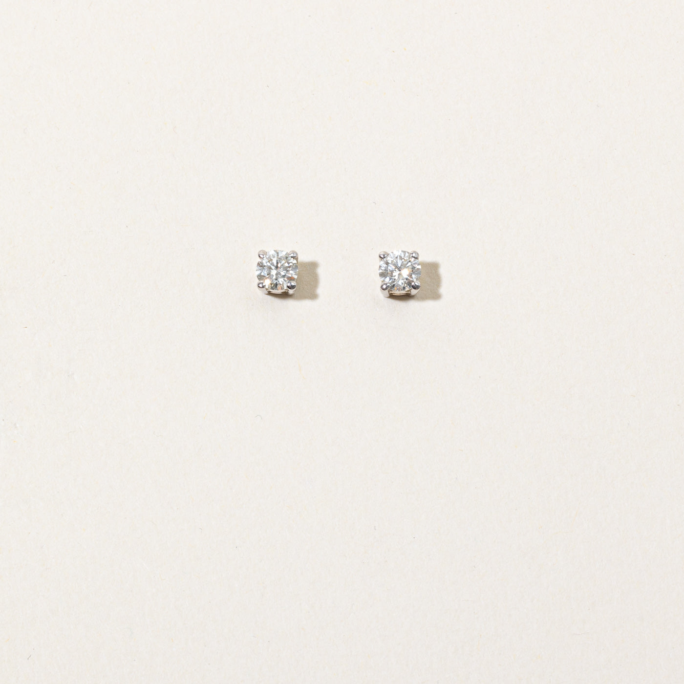 Solitaire Diamond Stud 18k Earrings | 0.5ctw |