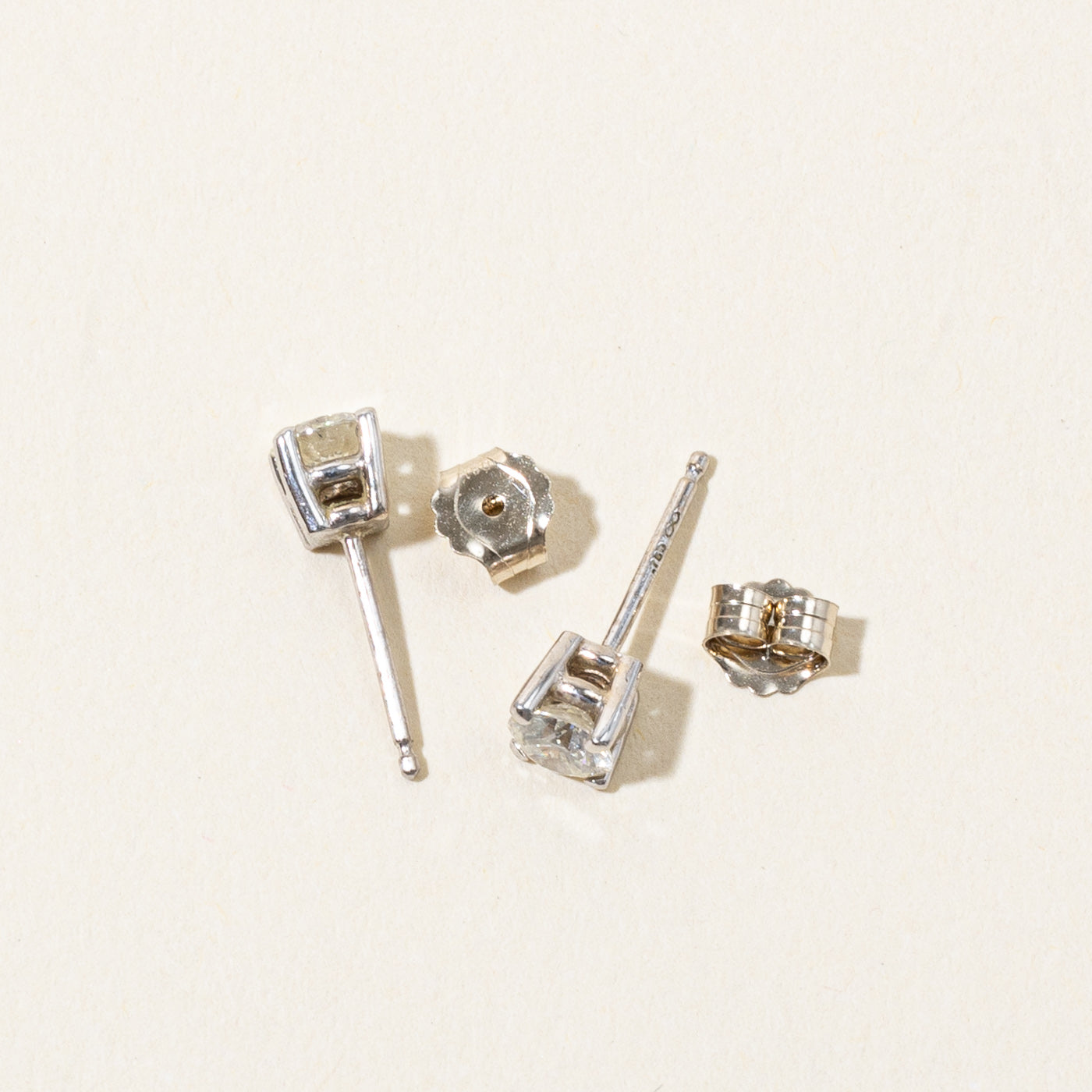 Solitaire Diamond Stud 18k Earrings | 0.5ctw |