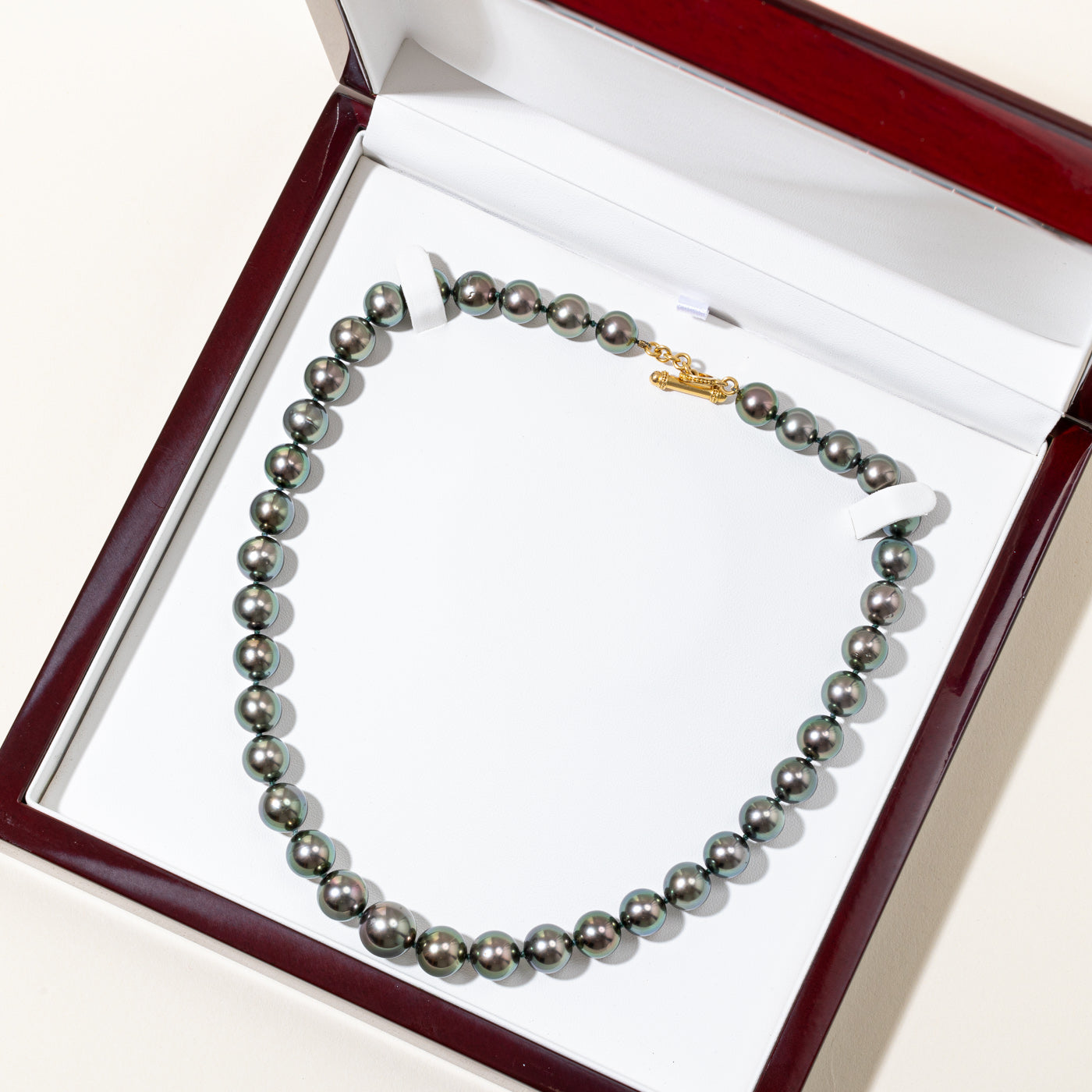 20k Gold Tahitian Pearl Necklace | 10mm+ | 19" |