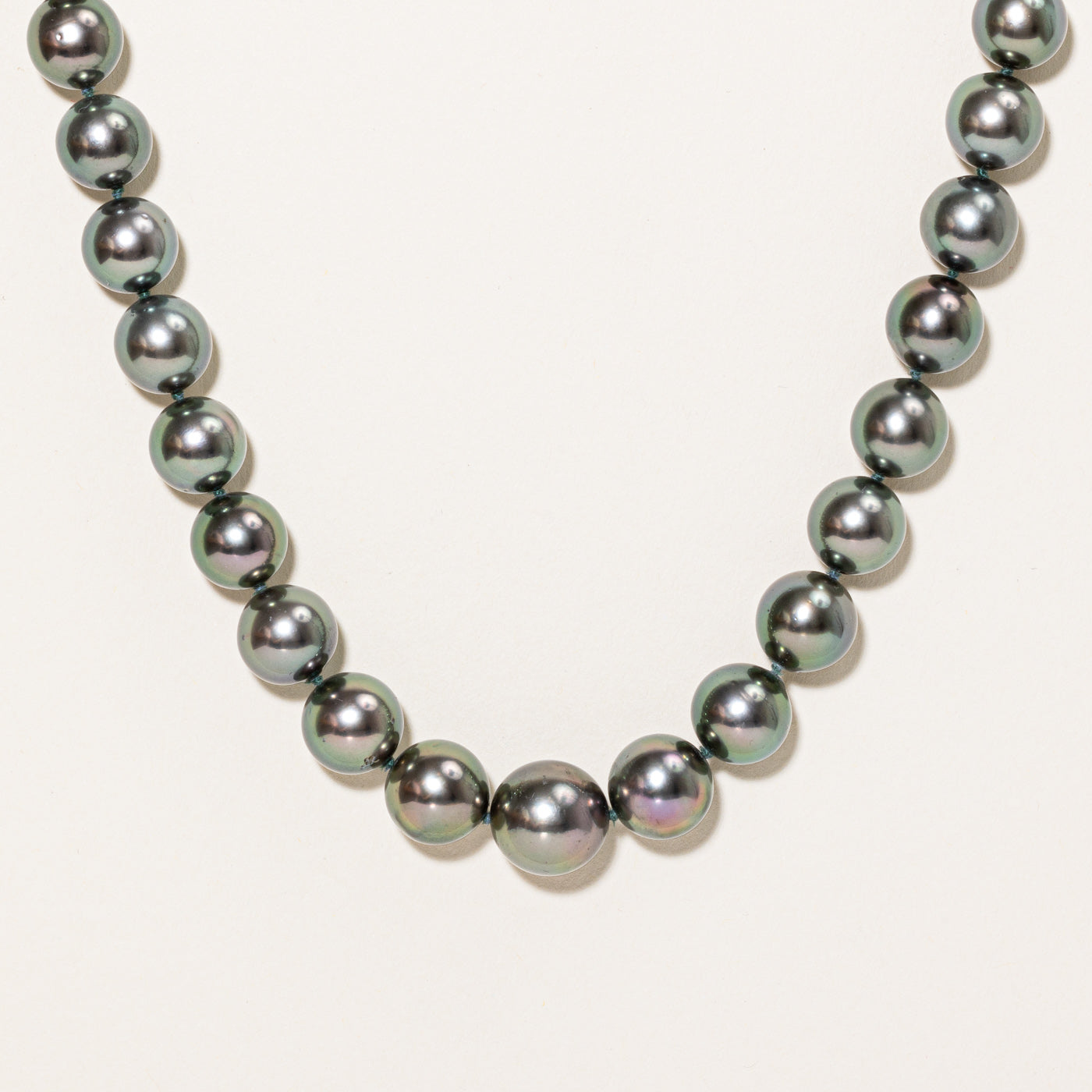20k Gold Tahitian Pearl Necklace | 10mm+ | 19" |