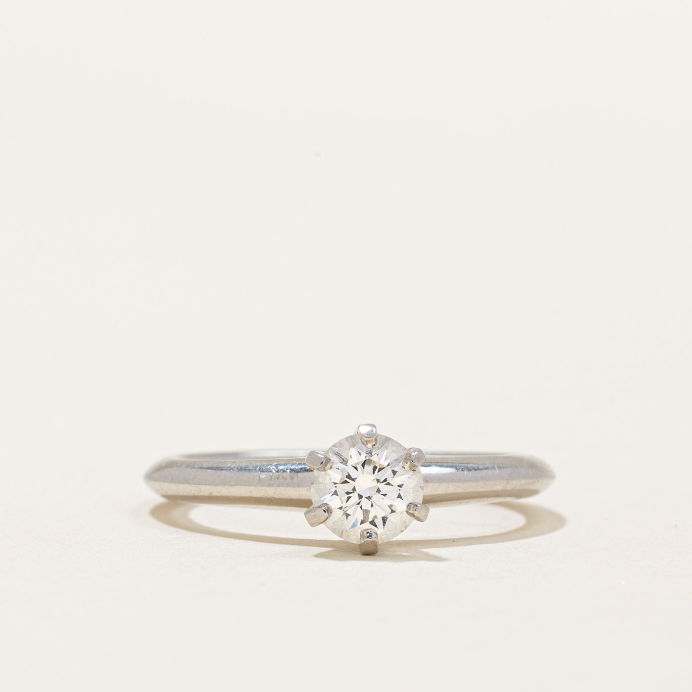 'Tiffany & Co.' Solitaire Diamond Platinum Ring | 0.45ct | SZ 5