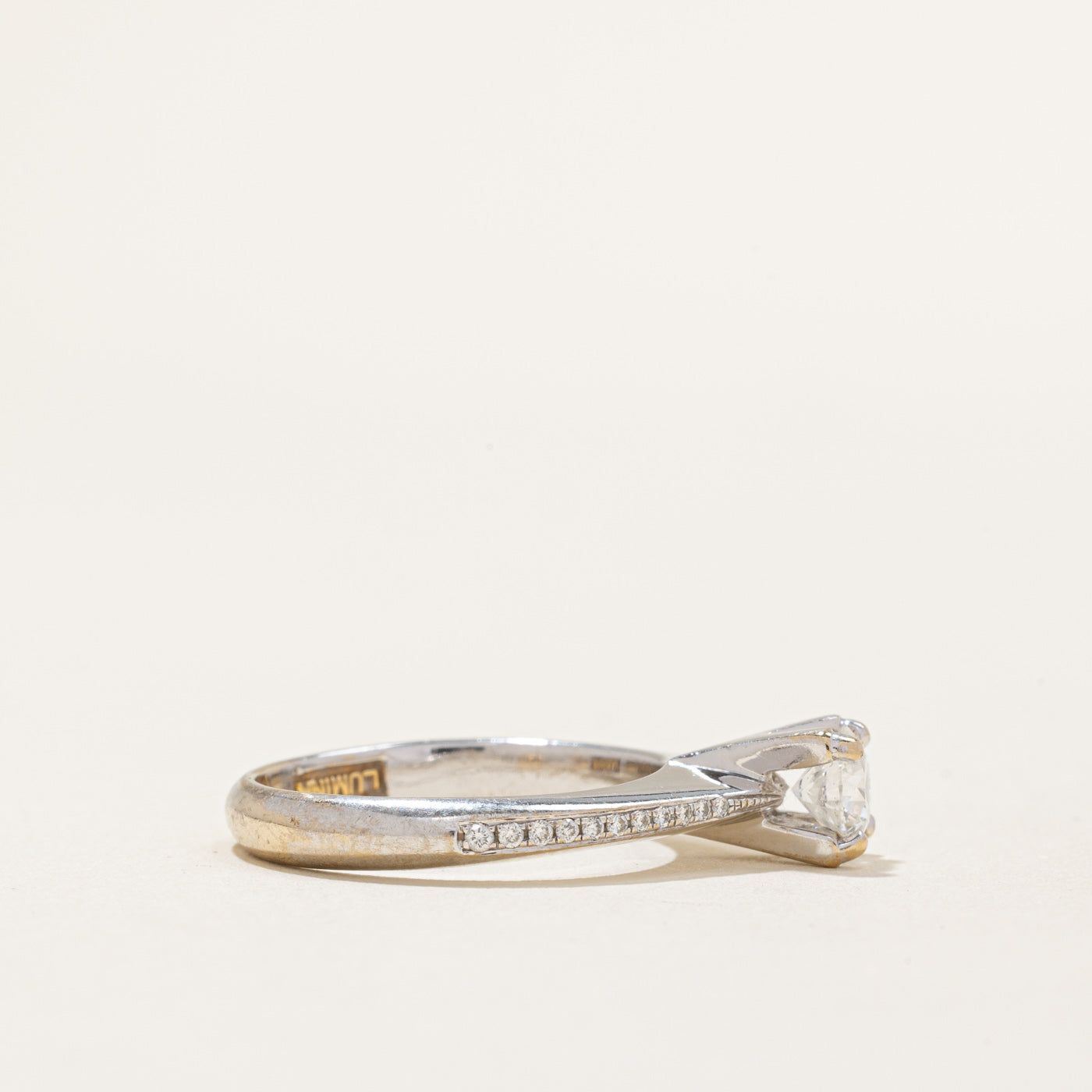 Solitaire Diamond 18k Ring | 0.46ct, 0.06ctw | SZ 5.25 |