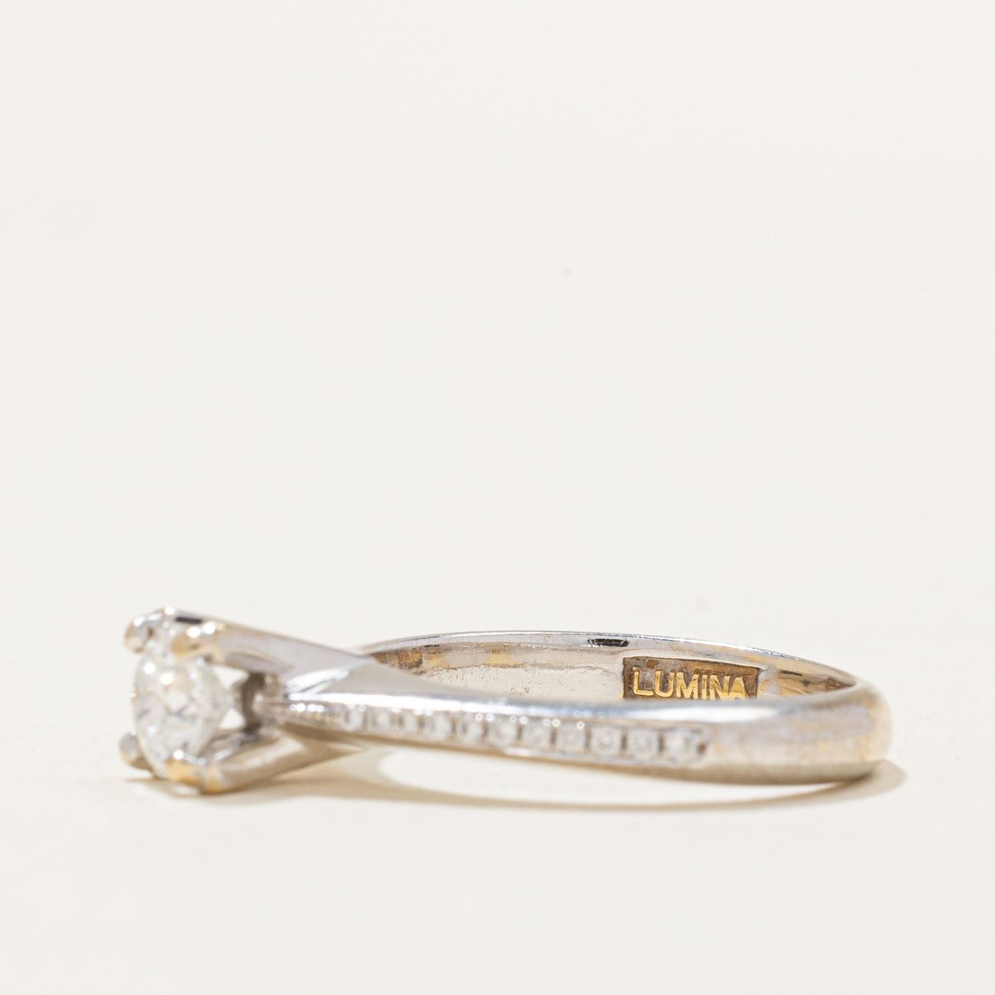 Solitaire Diamond 18k Ring | 0.46ct, 0.06ctw | SZ 5.25 |