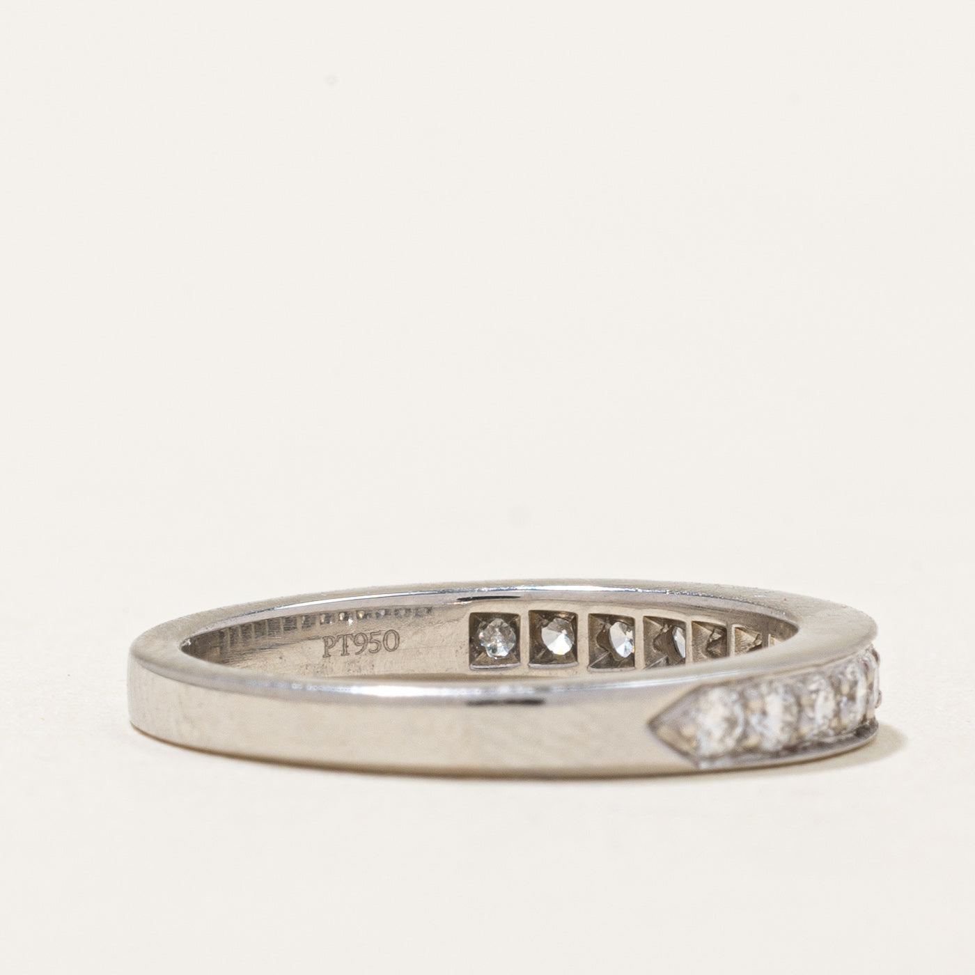 Bague en platine sertie de diamants « Tiffany & Co. » | 0,24 ct | Taille 4,5 |