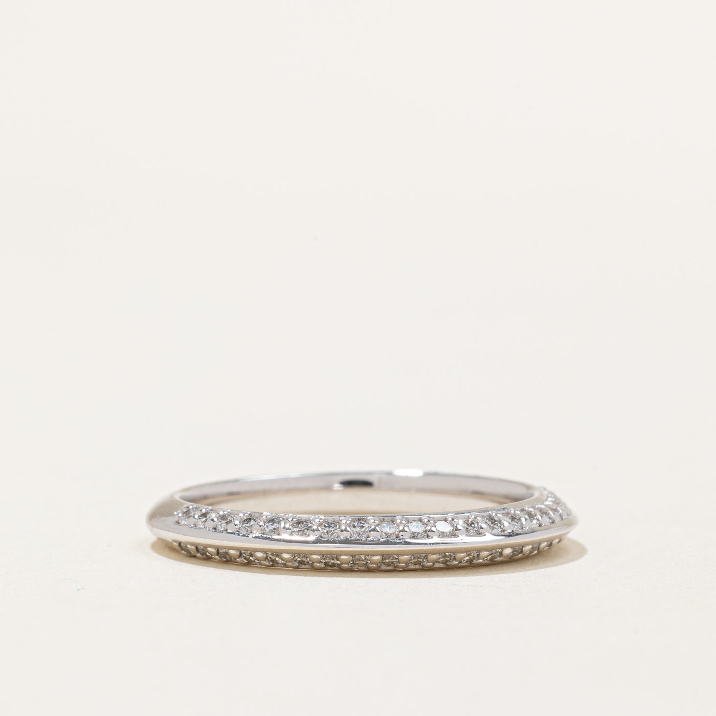 Bague en or 14 carats sertie de diamants pavés (0,54 ct au total) | Taille 8