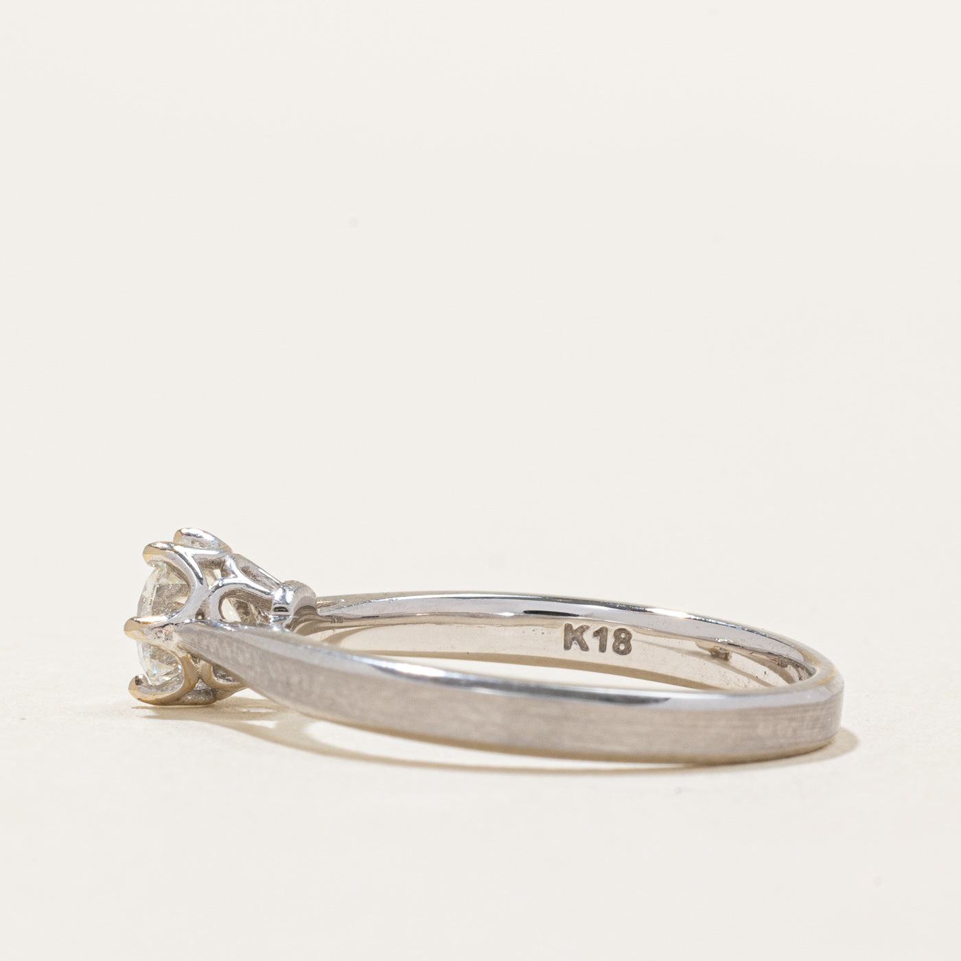 Solitaire Diamond 18k Ring | 0.50ct | SZ 5.75 |