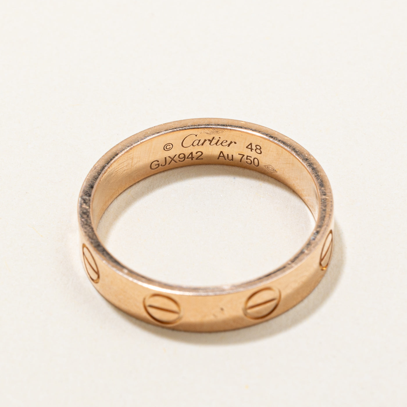 'Cartier' Love Ring, Small Model | SZ 4.5 |